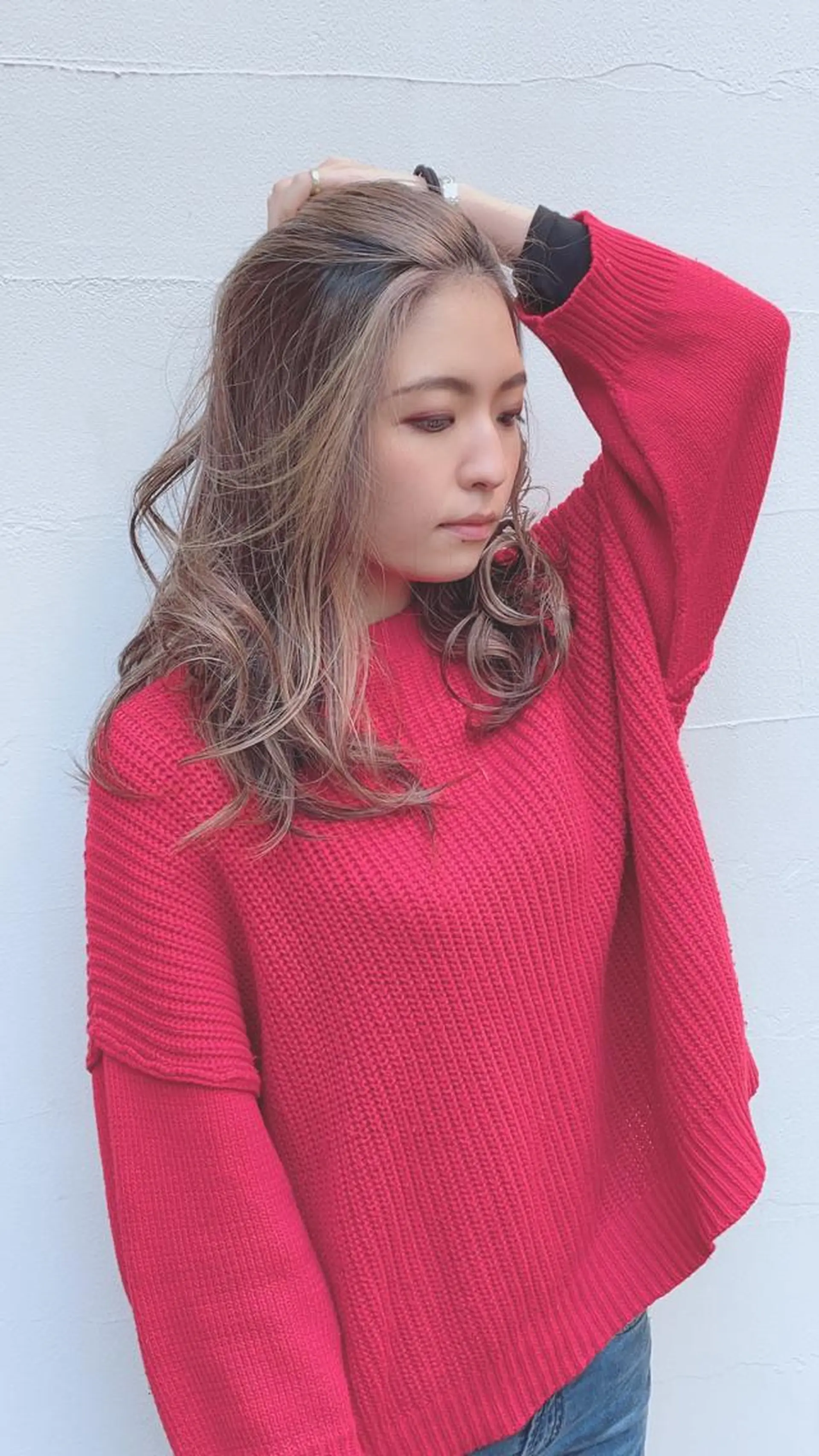 ミディアム カラー パーマ ヘアアレンジ 美髪矯正 Rioのヘアスタイル