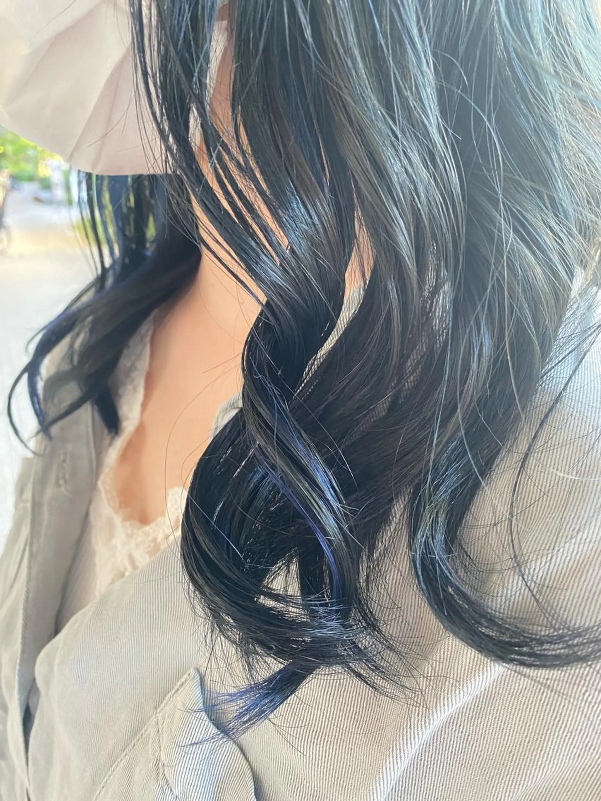 セミロング カラー ヘアアレンジ ブルーカラー カット ヘアカラー トリートメント 金森 斗夢のヘアスタイル