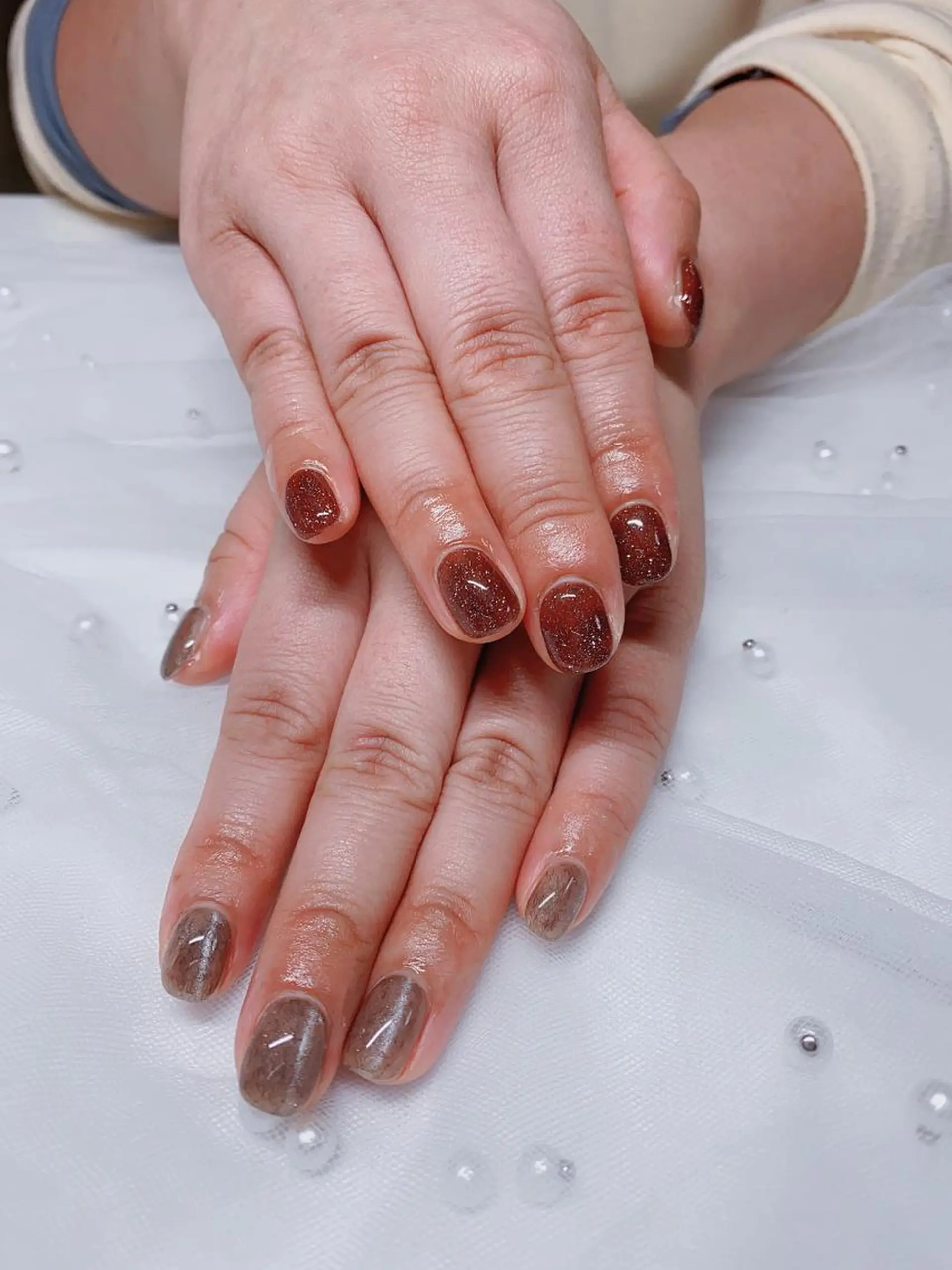 ネイル アニマル柄 マグネットネイル Jasmine nailsalon所属・ジャスミン ネイルサロンのネイルデザイン