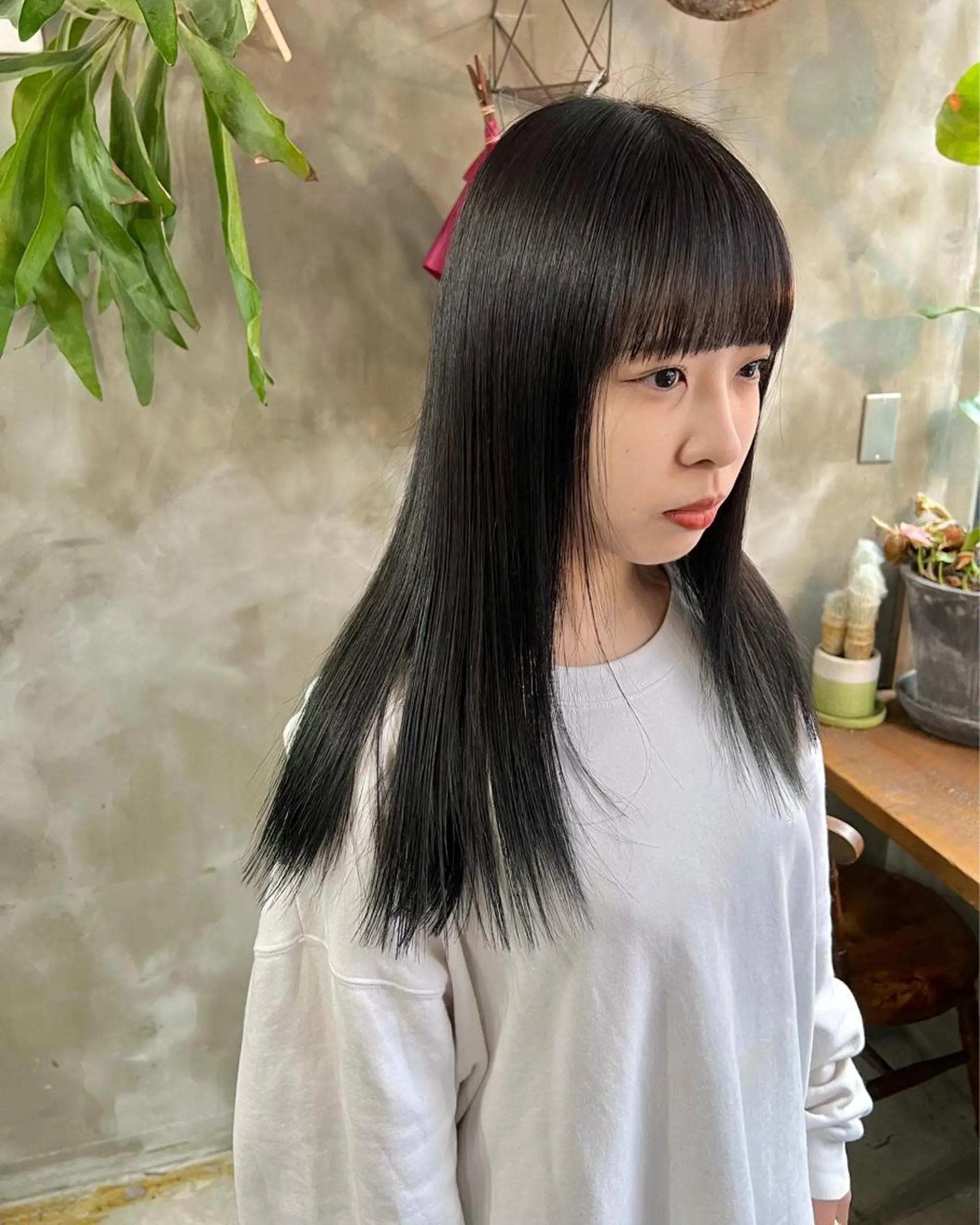 ロング カラー カット ヘアカラー トリートメント 木村陸弥 透明感/赤み消しのヘアスタイル