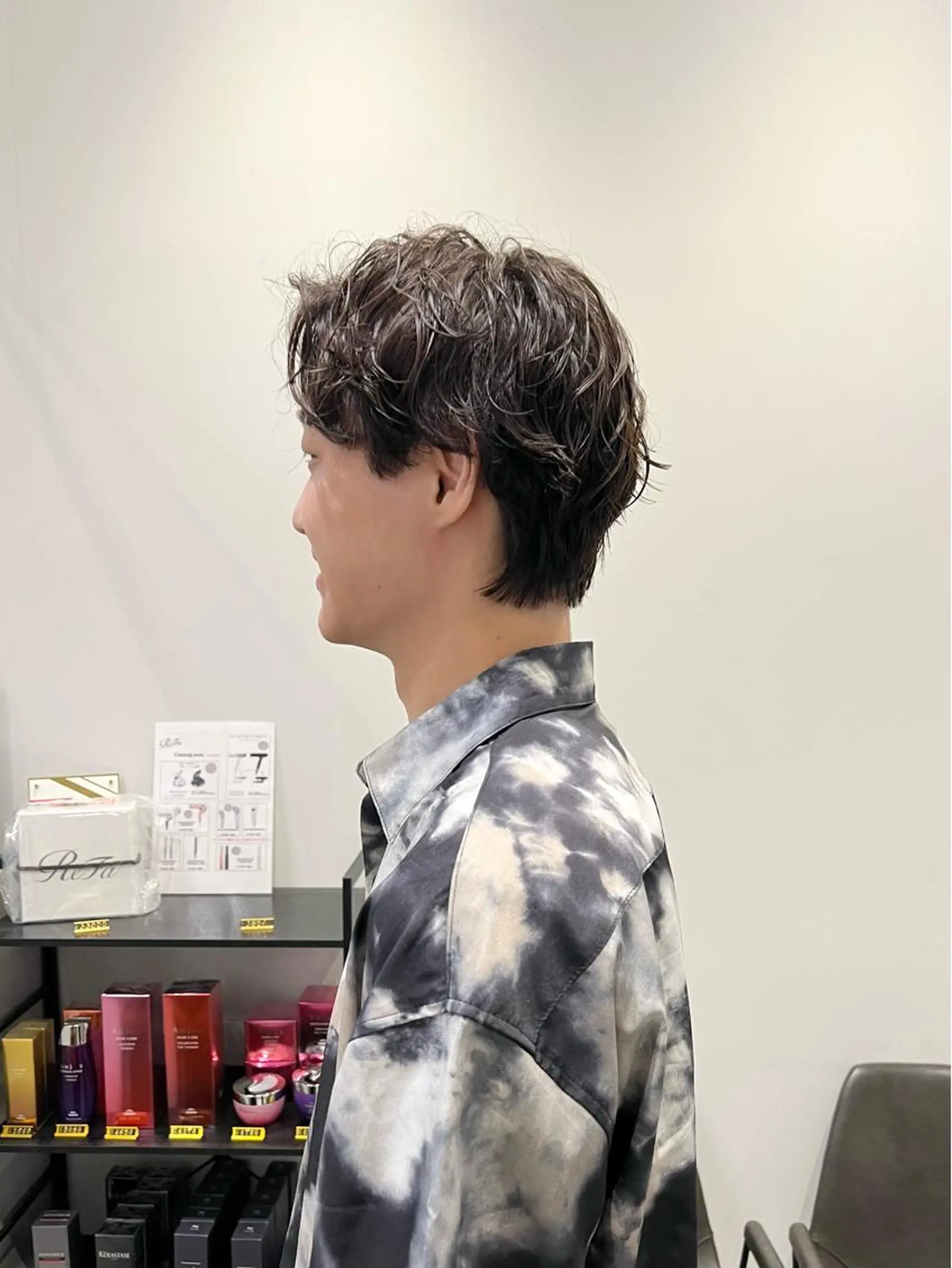 パーマ メンズ センターパート メンズパーマ 吉川 陽菜のヘアスタイル