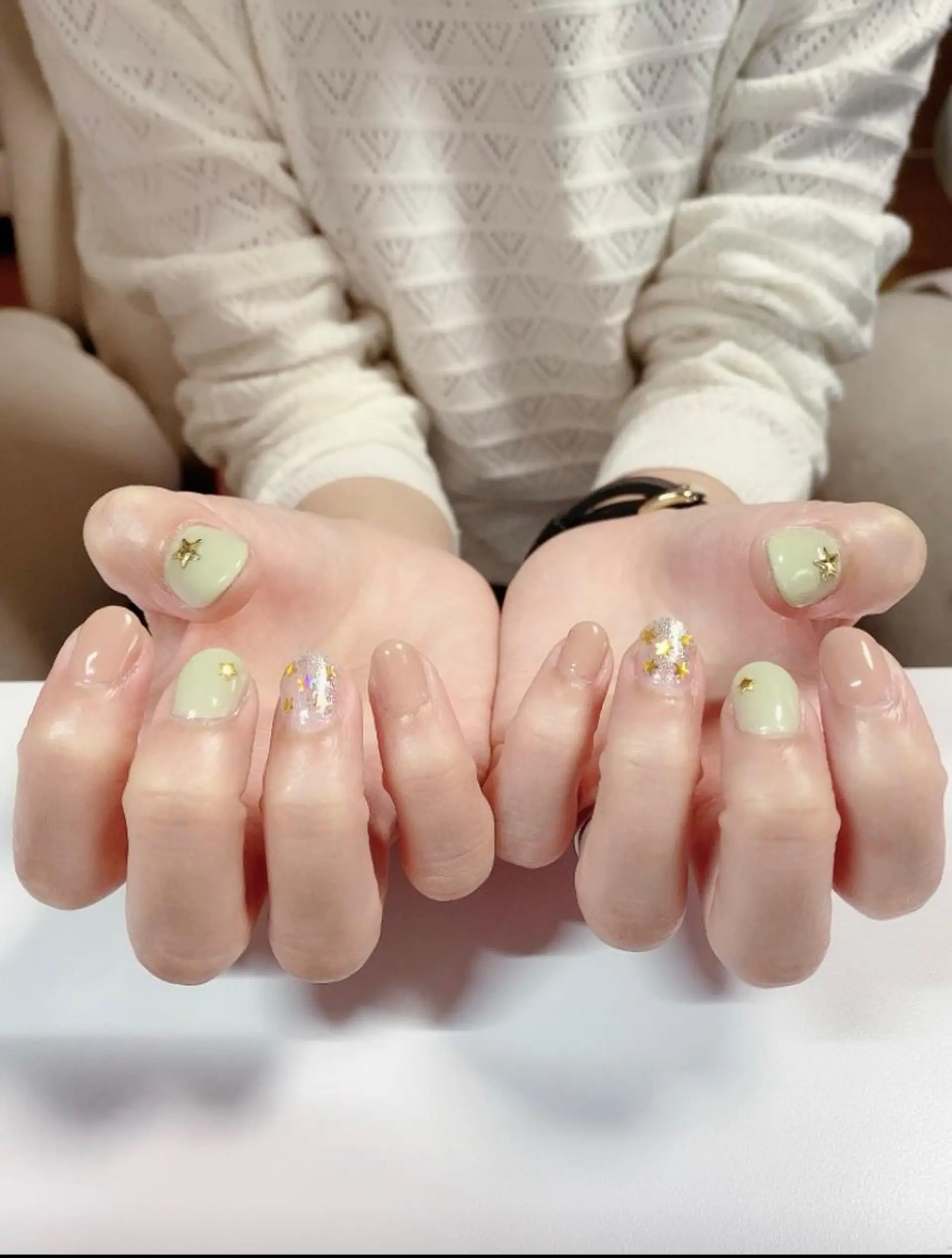 ネイル マジョリカ ブルーのネイルデザイン