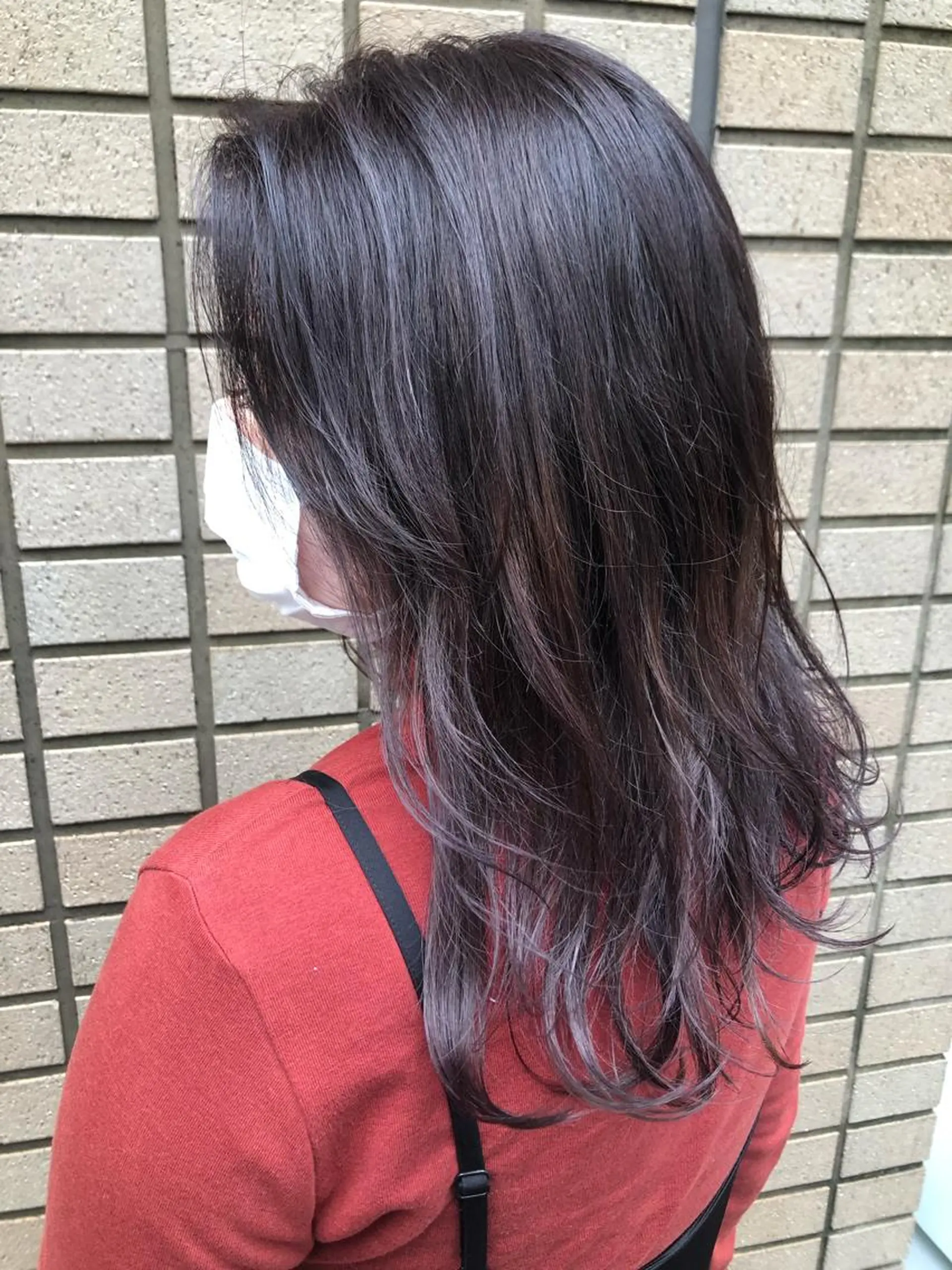 ミディアム カラー グラデーションカラー ラベンダーカラー ラベンダーピンク ピンクカラー 野村 さなみ✨ぱっつんボブのヘアスタイル