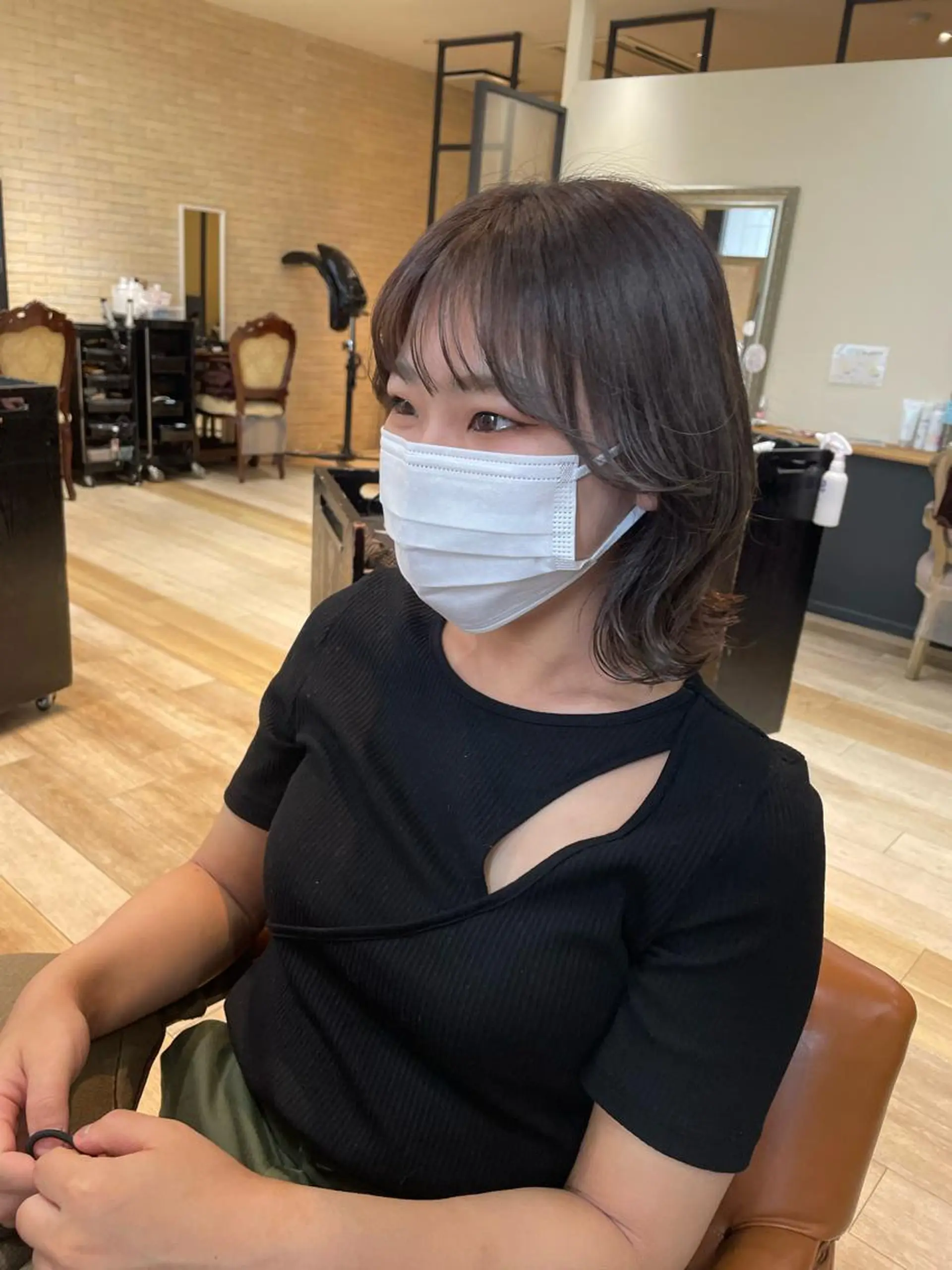 ミディアム 亀川蓮 Agu hairのヘアスタイル