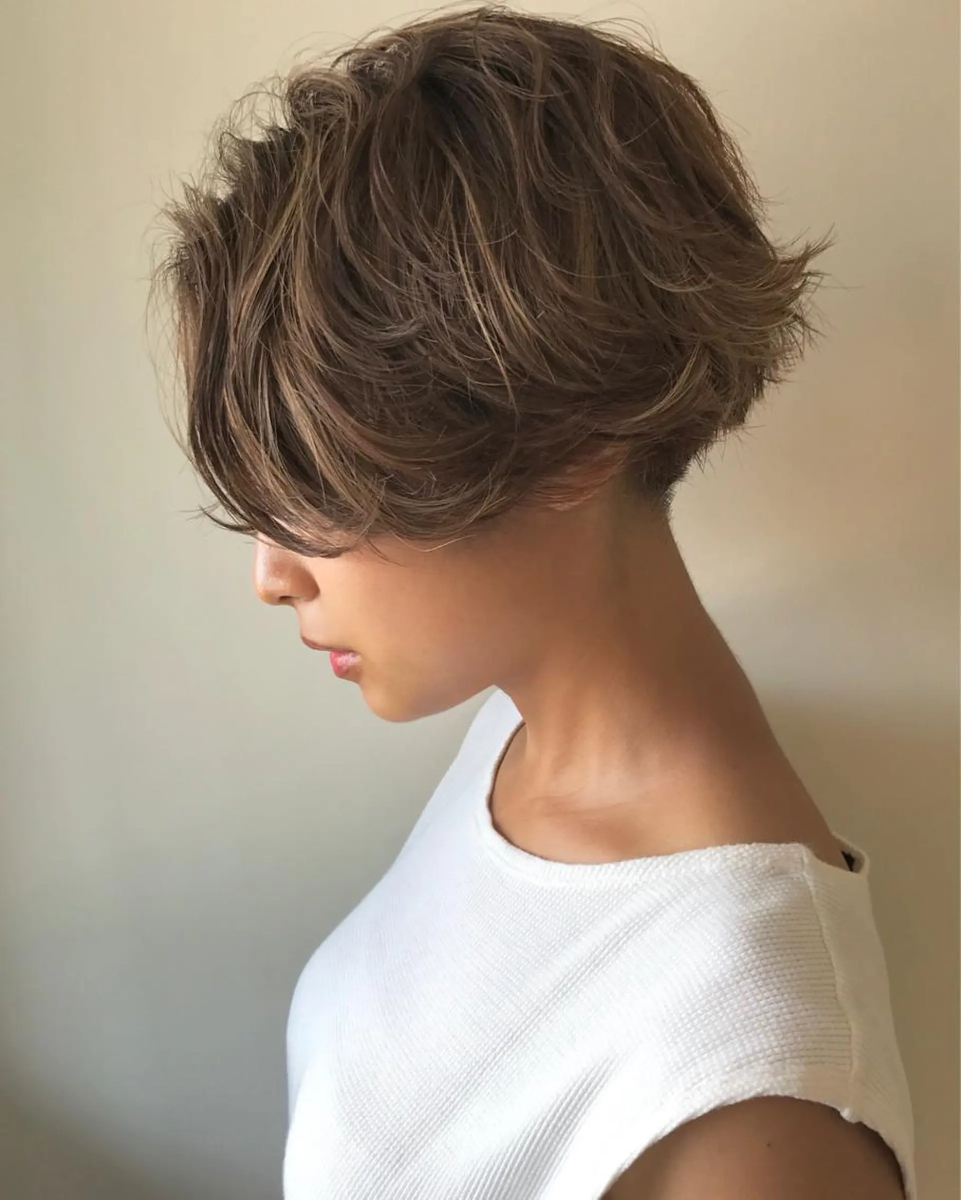 ショート カラー パーマ カット パーマ Spiel所属・Spiel ボブ/パーマのヘアスタイル