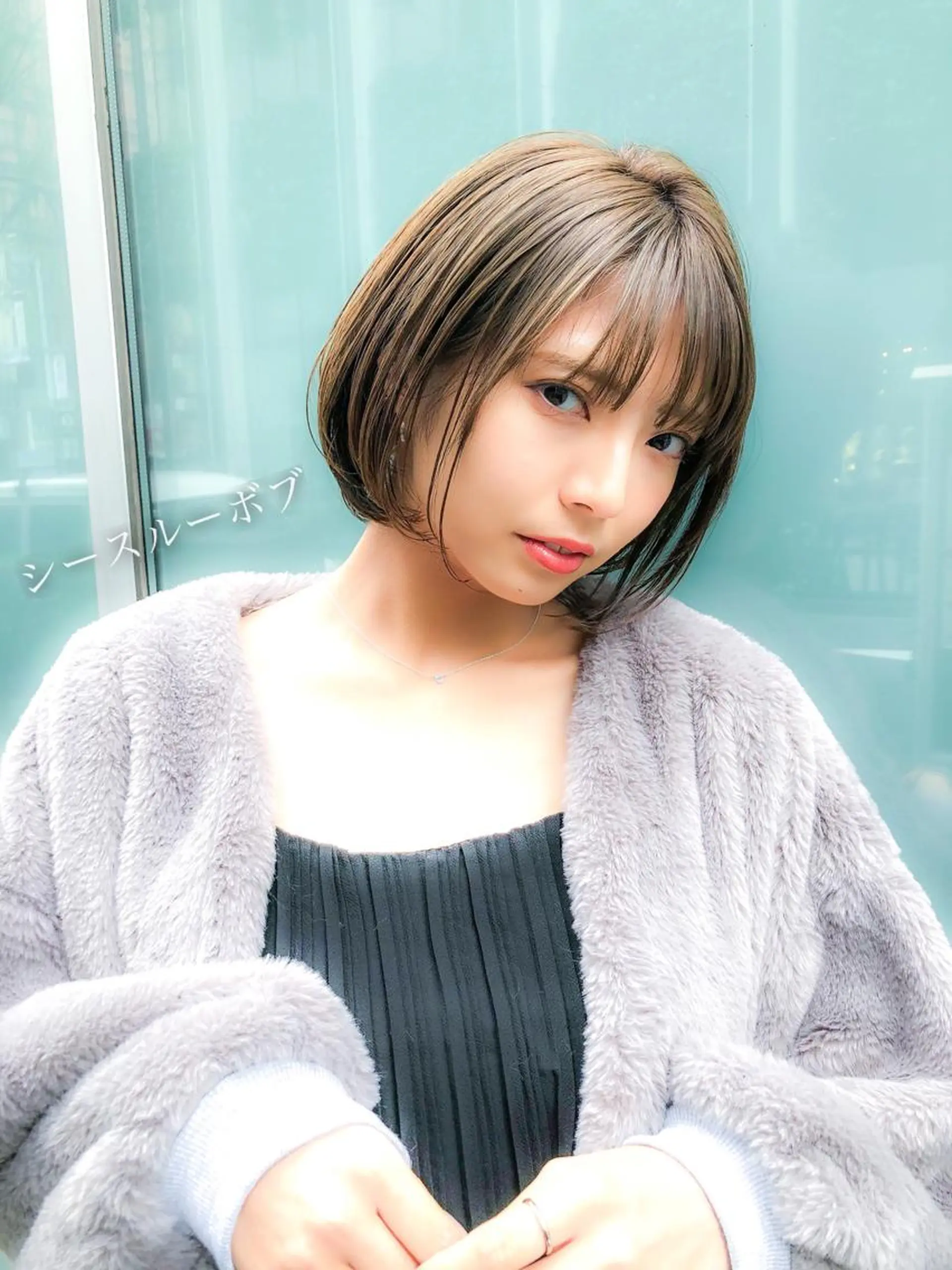 ショート カラー ウルフレイヤー&ボブ ✨透明感ベージュ中野のヘアスタイル