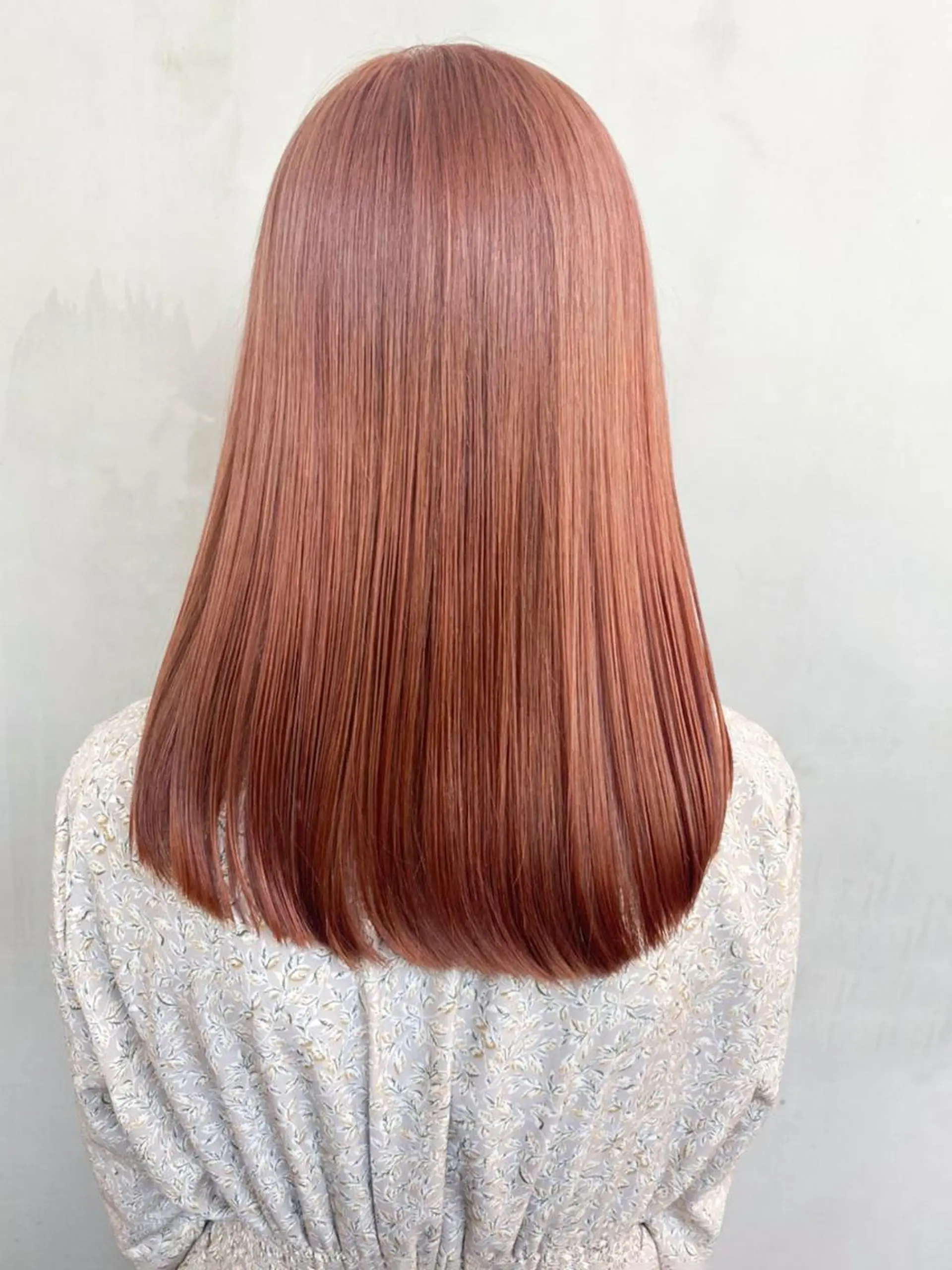 セミロング カラー パーマ ヘアアレンジ ベージュカラー ピンクカラー ピンクベージュ ITbyALBUM 藤沢店のヘアスタイル