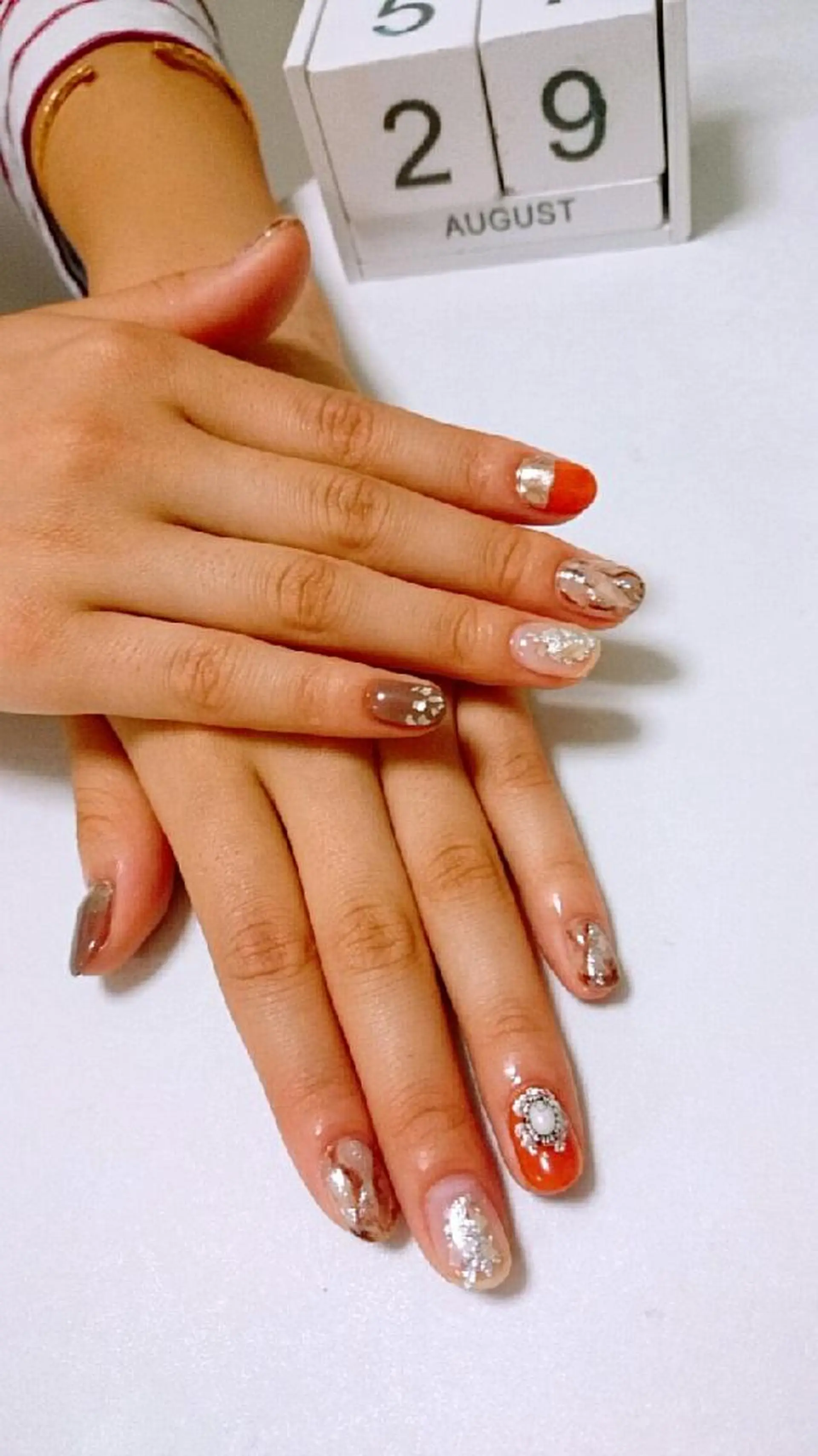 ネイル フレンチネイル ミラーネイル JEWEL nailのネイルデザイン
