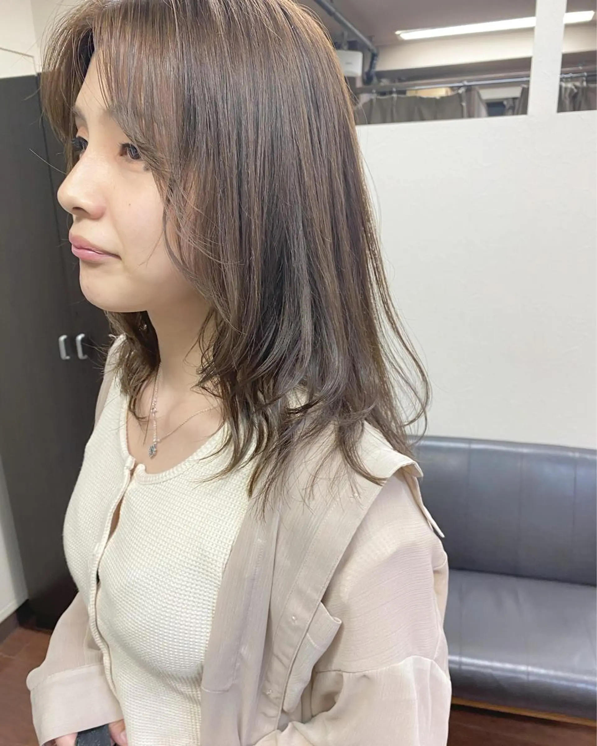 セミロング カラー レイヤーカット ヘアカラー トリートメント せこぐち まいのヘアスタイル