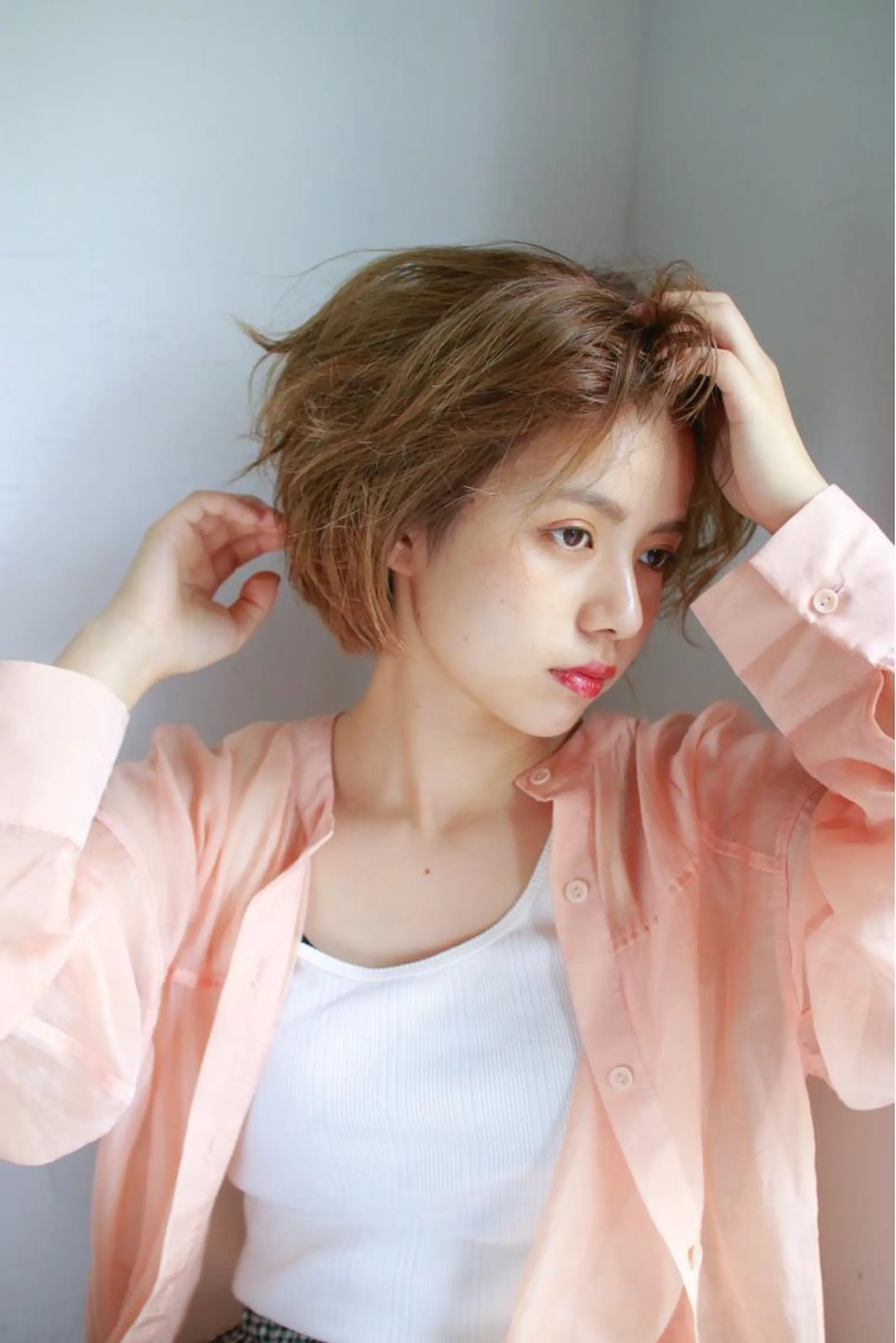 ショート カラー パーマ spooopy所属・🕊大垣 めぐみ🕊のヘアスタイル