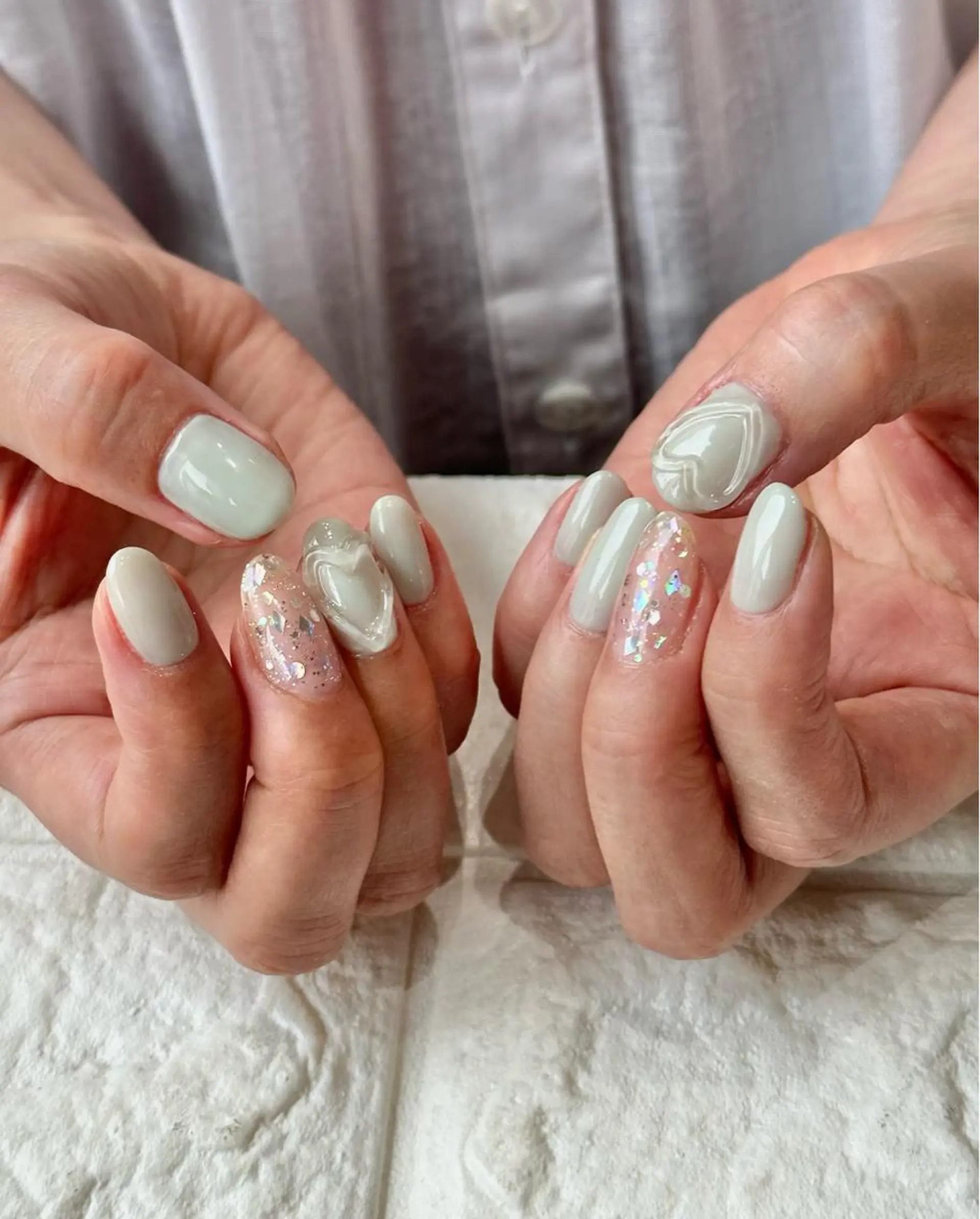 ネイル ハート ハンドネイル ラルゴ所属・Largo ラルゴのネイルデザイン