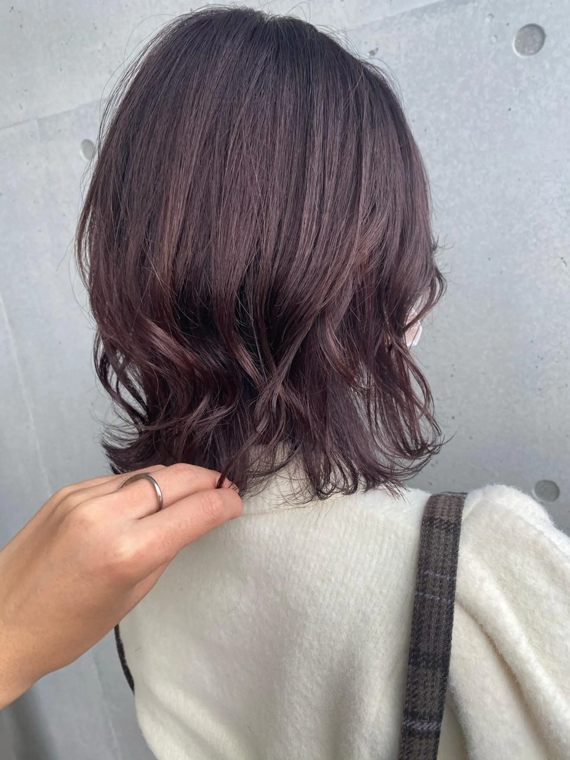 ミディアム カラー ピンクカラー パープルカラー ma naのヘアスタイル