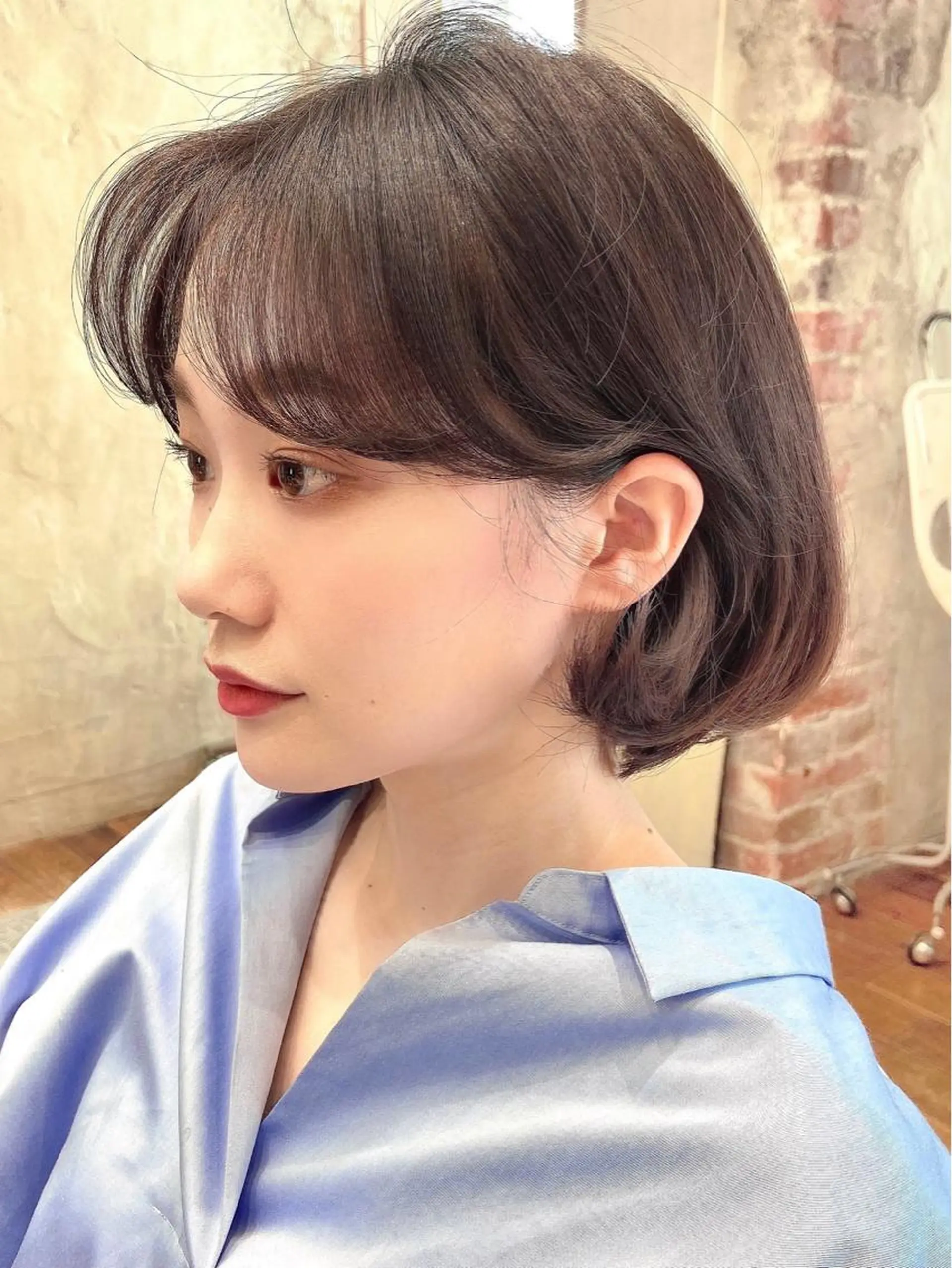 ミディアム カラー パーマ ヘアアレンジ ボブ タンバルモリ 韓国風ヘア Surpass所属・🌈小顔似合わせ SHIHO🌈のヘアスタイル