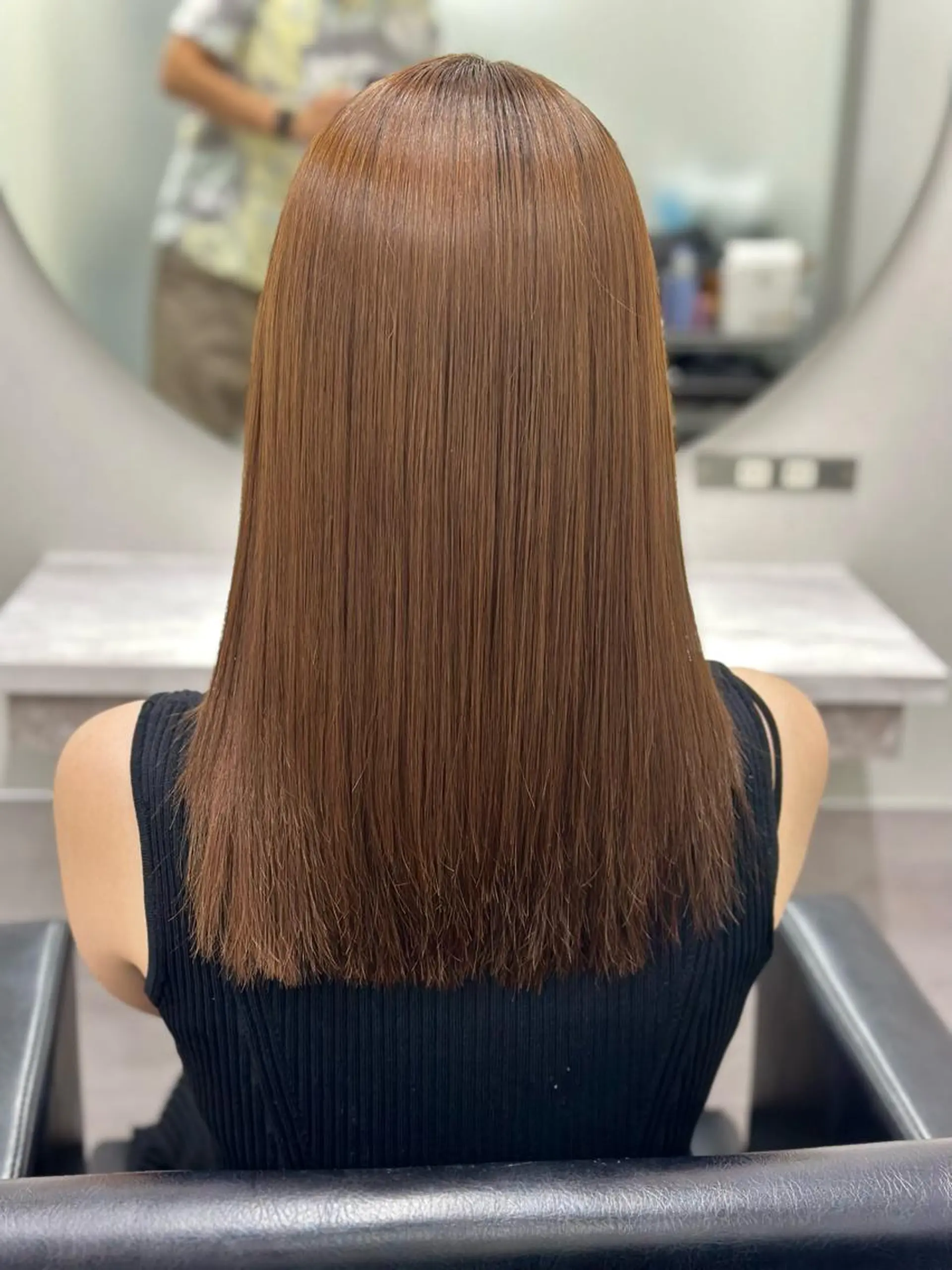 セミロング 縮毛矯正 JYO 髪質改善専門家のヘアスタイル