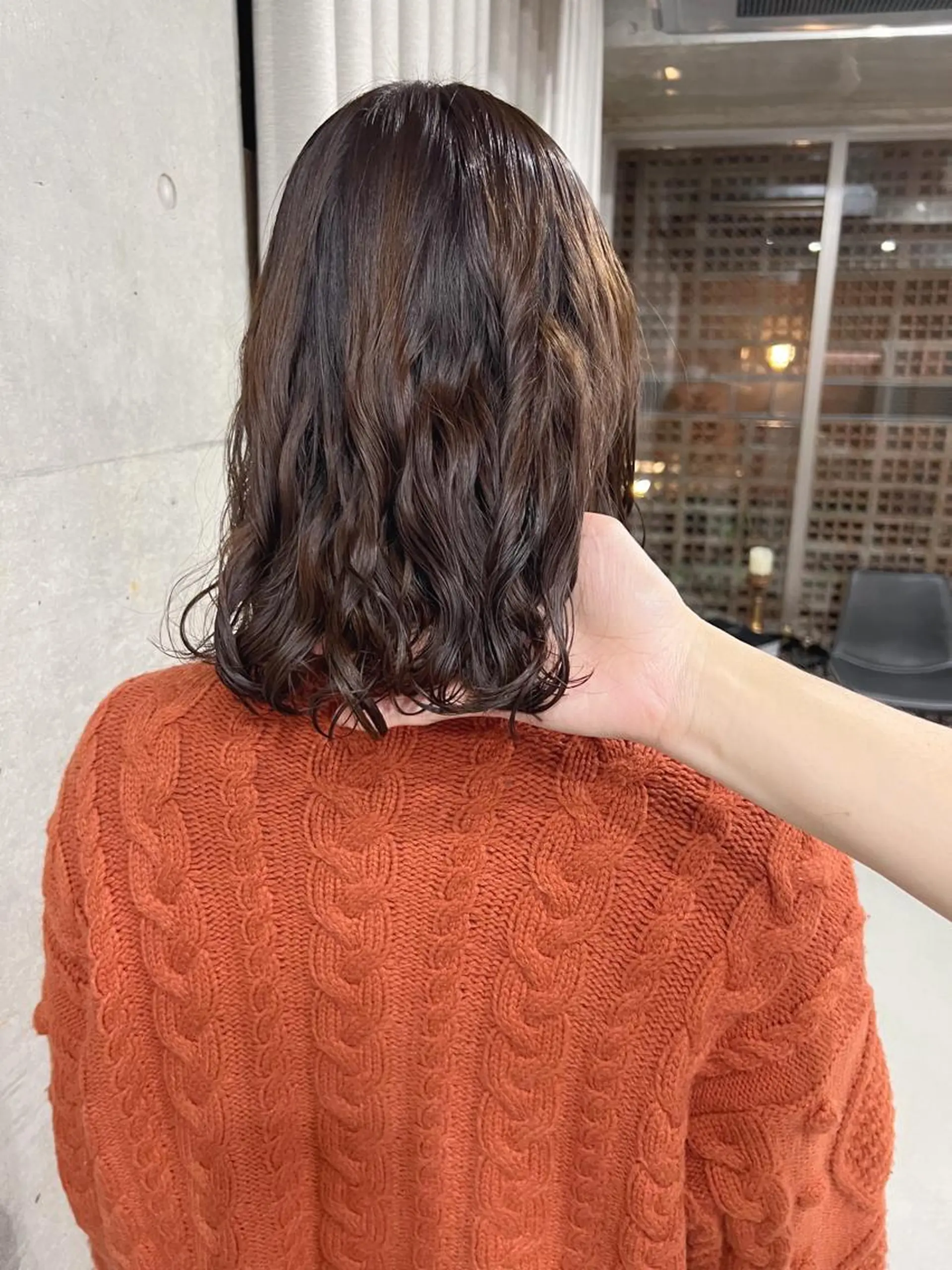 ミディアム パーマ ボブパーマコテ巻き風 パーマNo1深江秀平のヘアスタイル