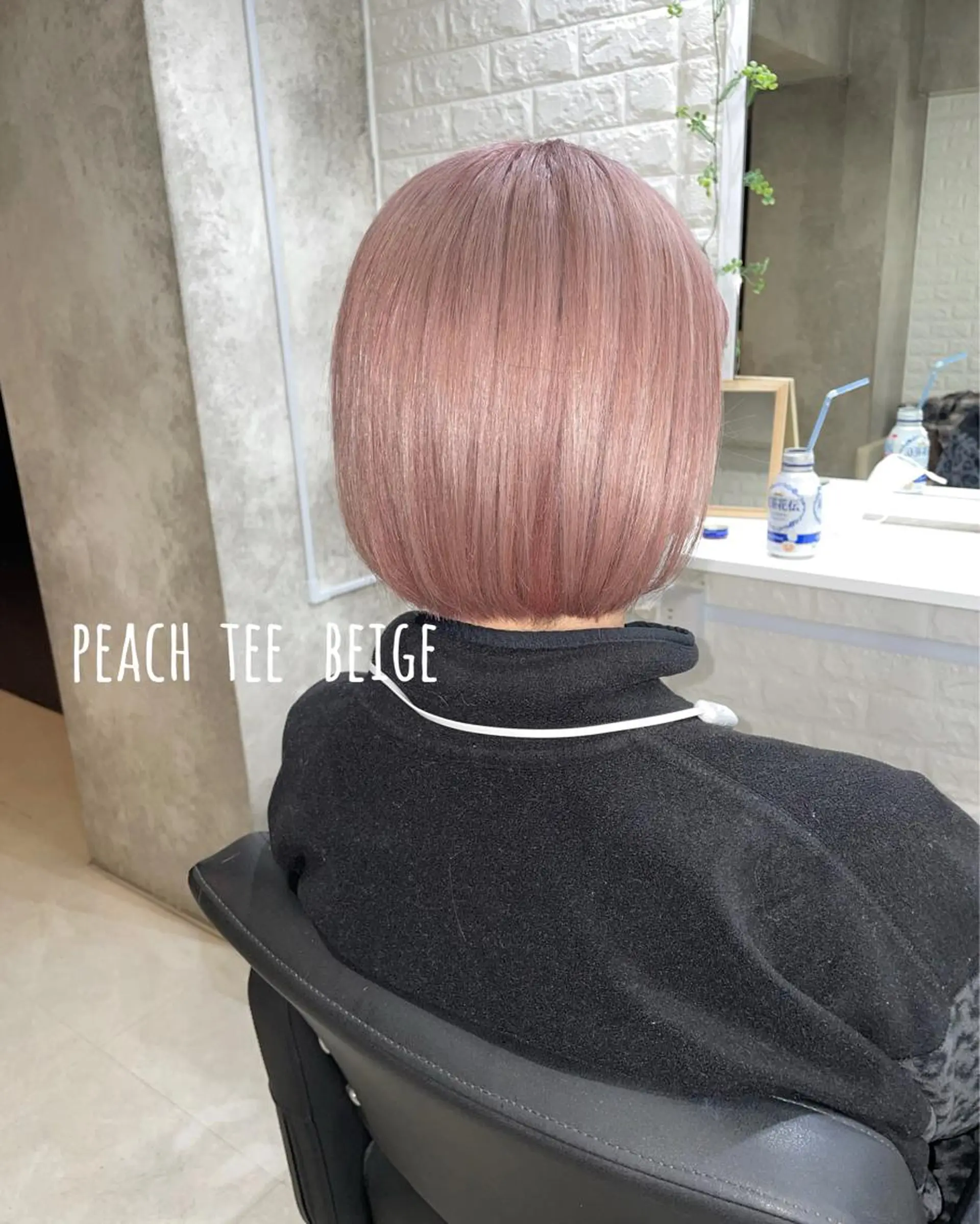ショート カラー ベージュカラー ハイトーンカラー ピンクカラー ヘアカラー トリートメント Nino（ニーノ）所属・にしき さんのヘアスタイル