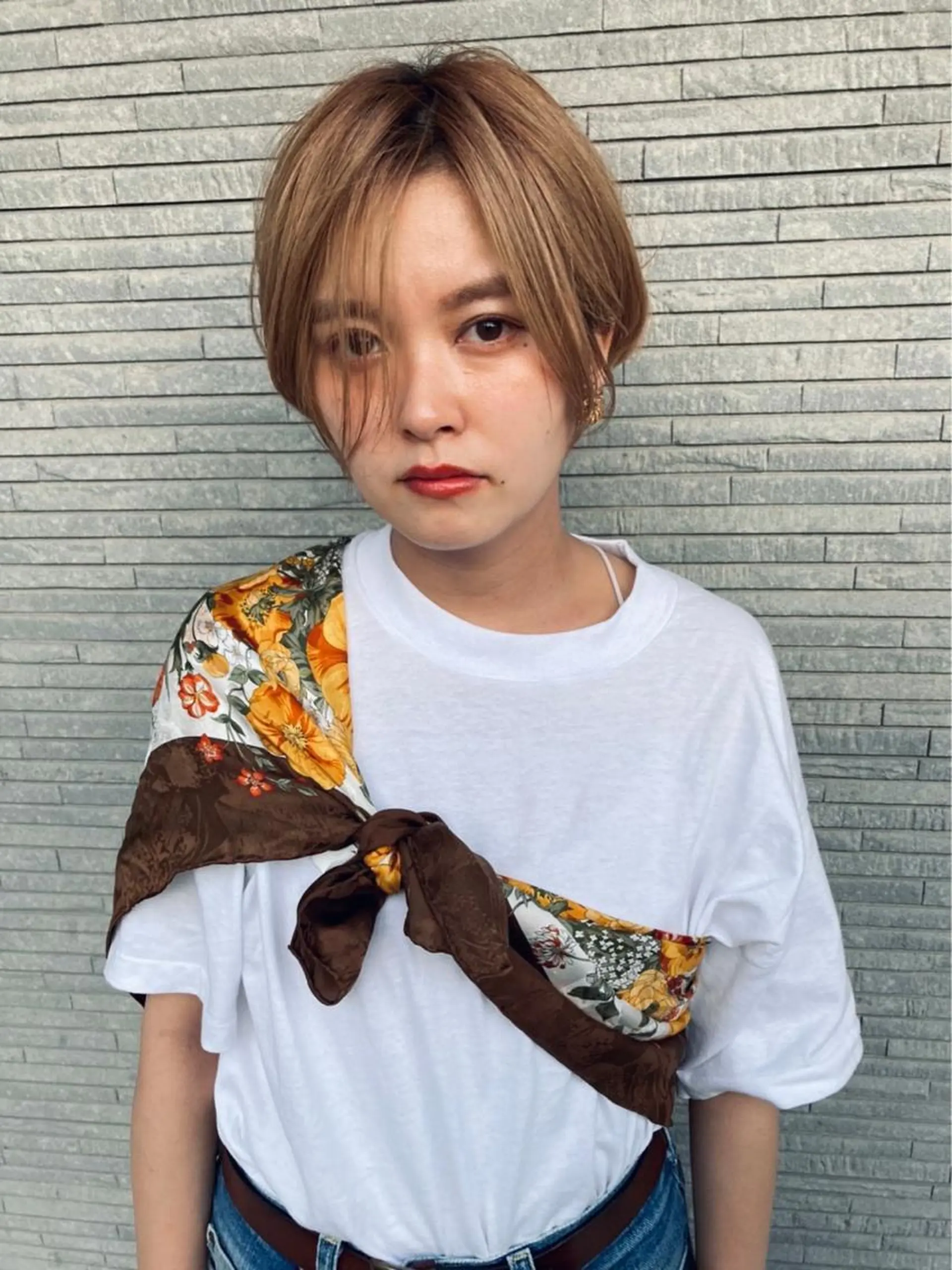 ショート カラー カット ヘアカラー トリートメント Basis 田口豪司のヘアスタイル