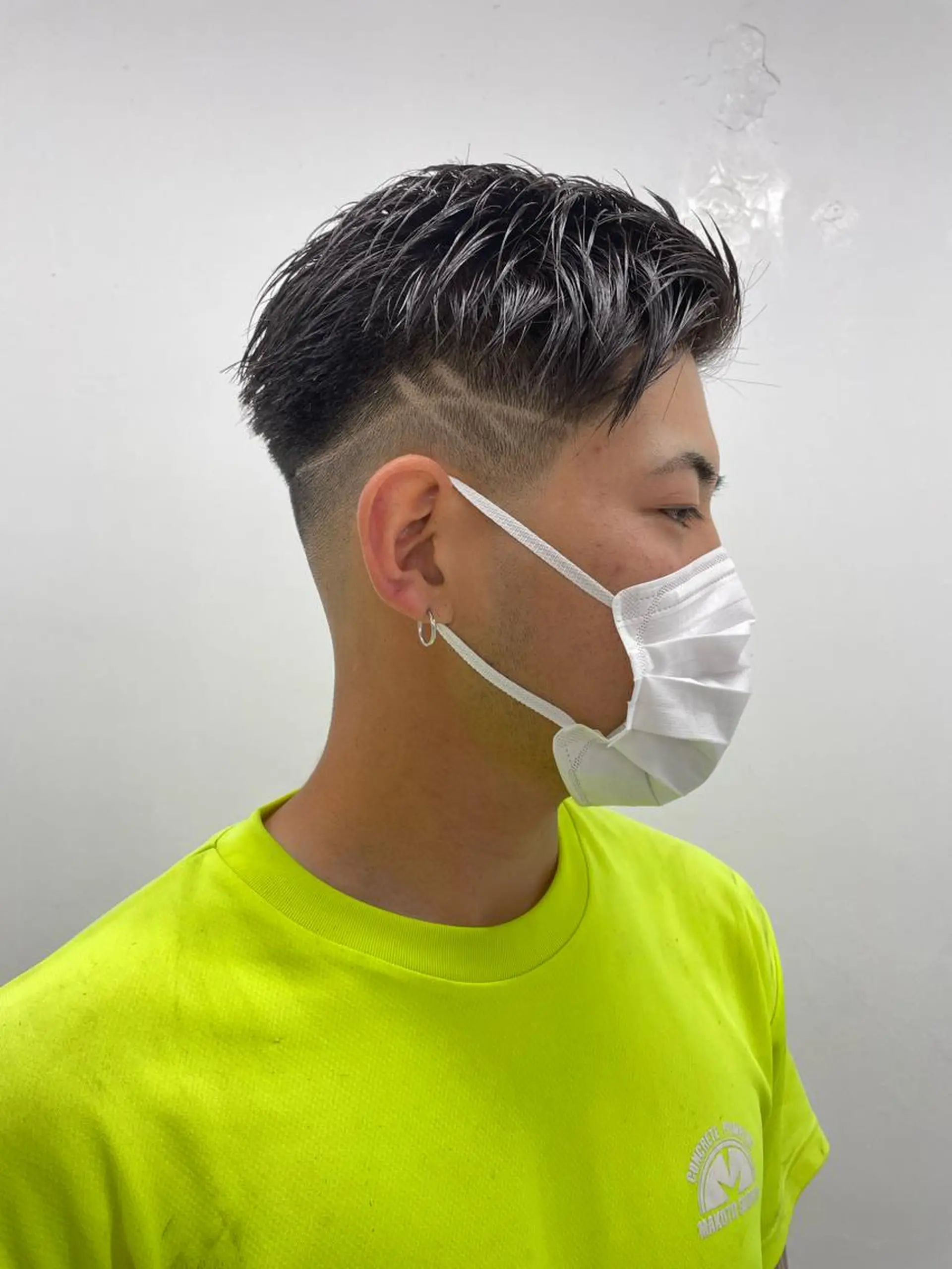 メンズ カット スパイキーパーマ 柏NO1 藤本葉のヘアスタイル