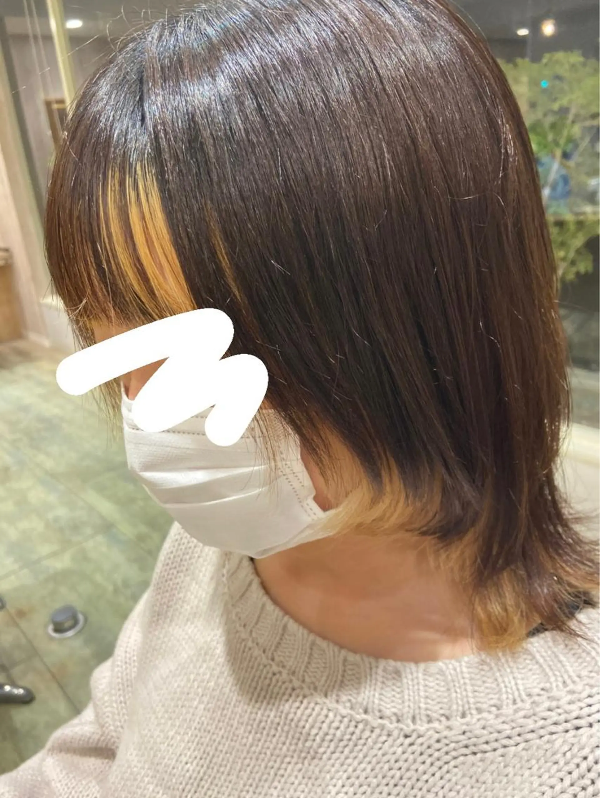 ロング カット 新地 咲綾のヘアスタイル
