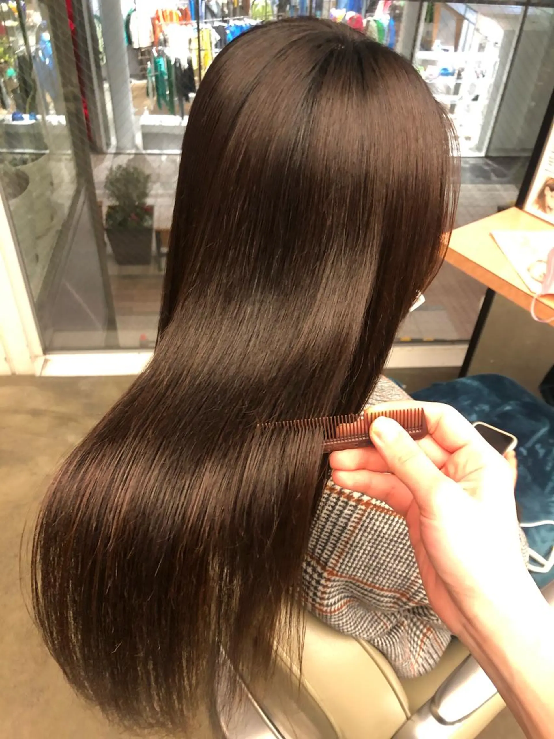 ロング パーマ 髪質改善 ストレートパーマ 🍑まき/カット /髪質改善カラー🍑のヘアスタイル
