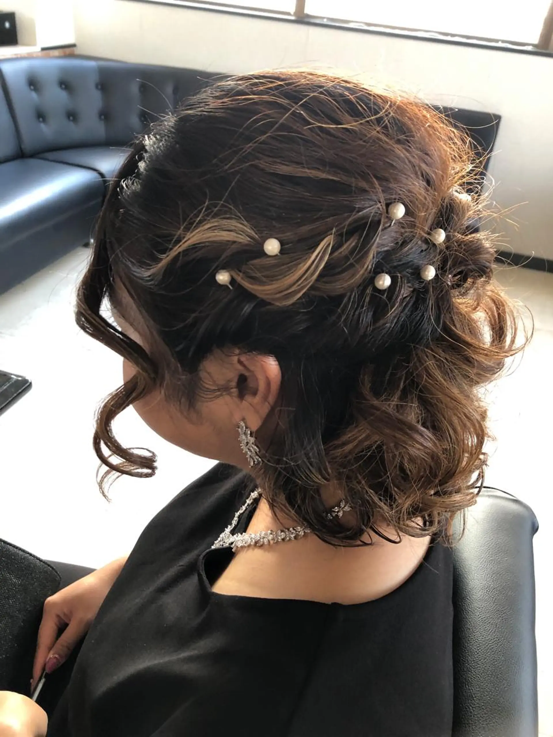 セミロング カラー パーマ ヘアアレンジ メンズ キッズ ネイル マツエク・マツパ 銀河 ティンガーラのヘアスタイル
