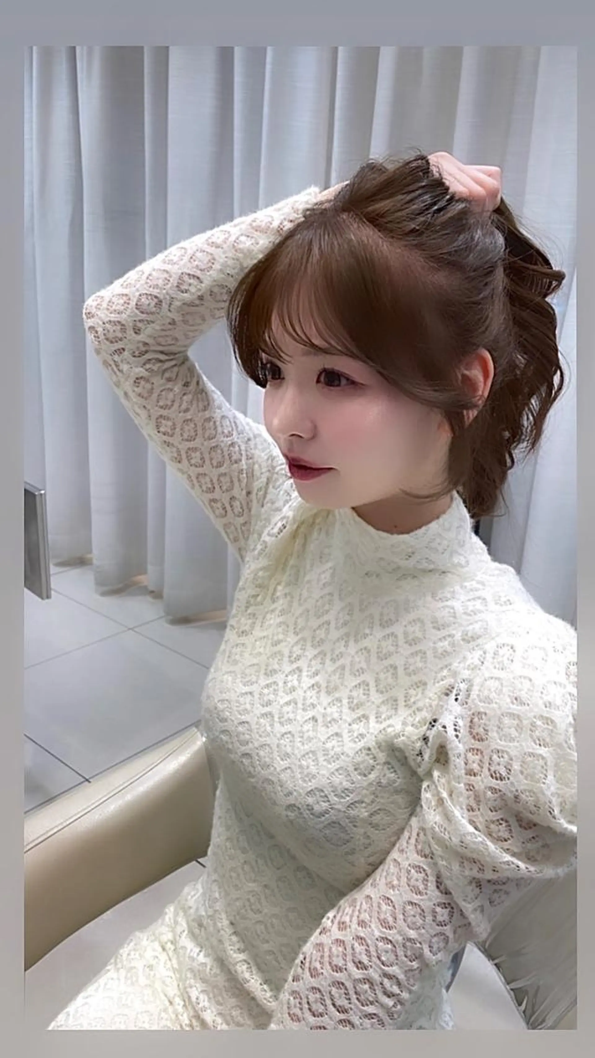 ロング 💗ブリーチなし 透け感💗徳井はやとのヘアスタイル