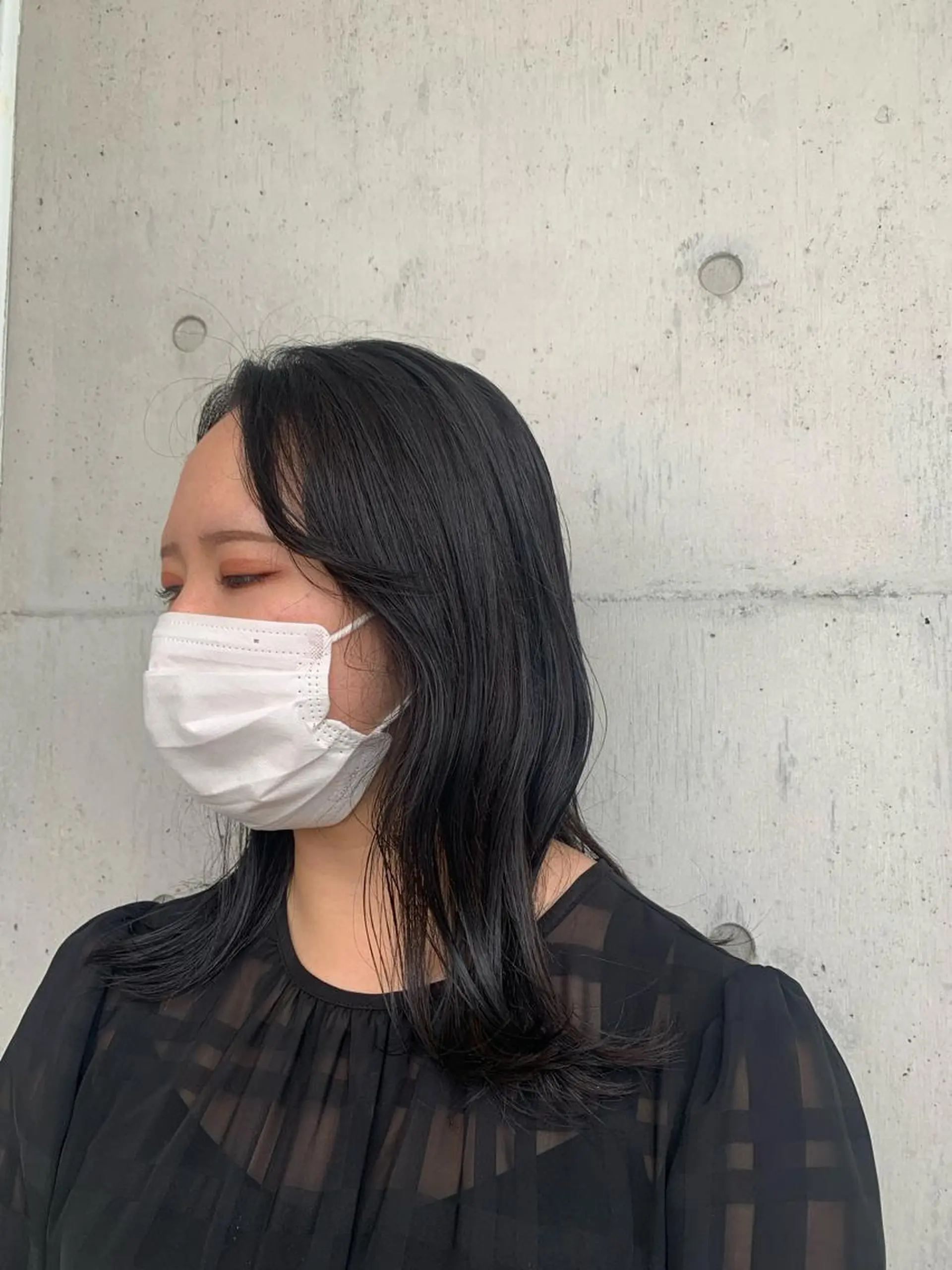 セミロング カラー 韓国風ヘア カネコ ユカリのヘアスタイル