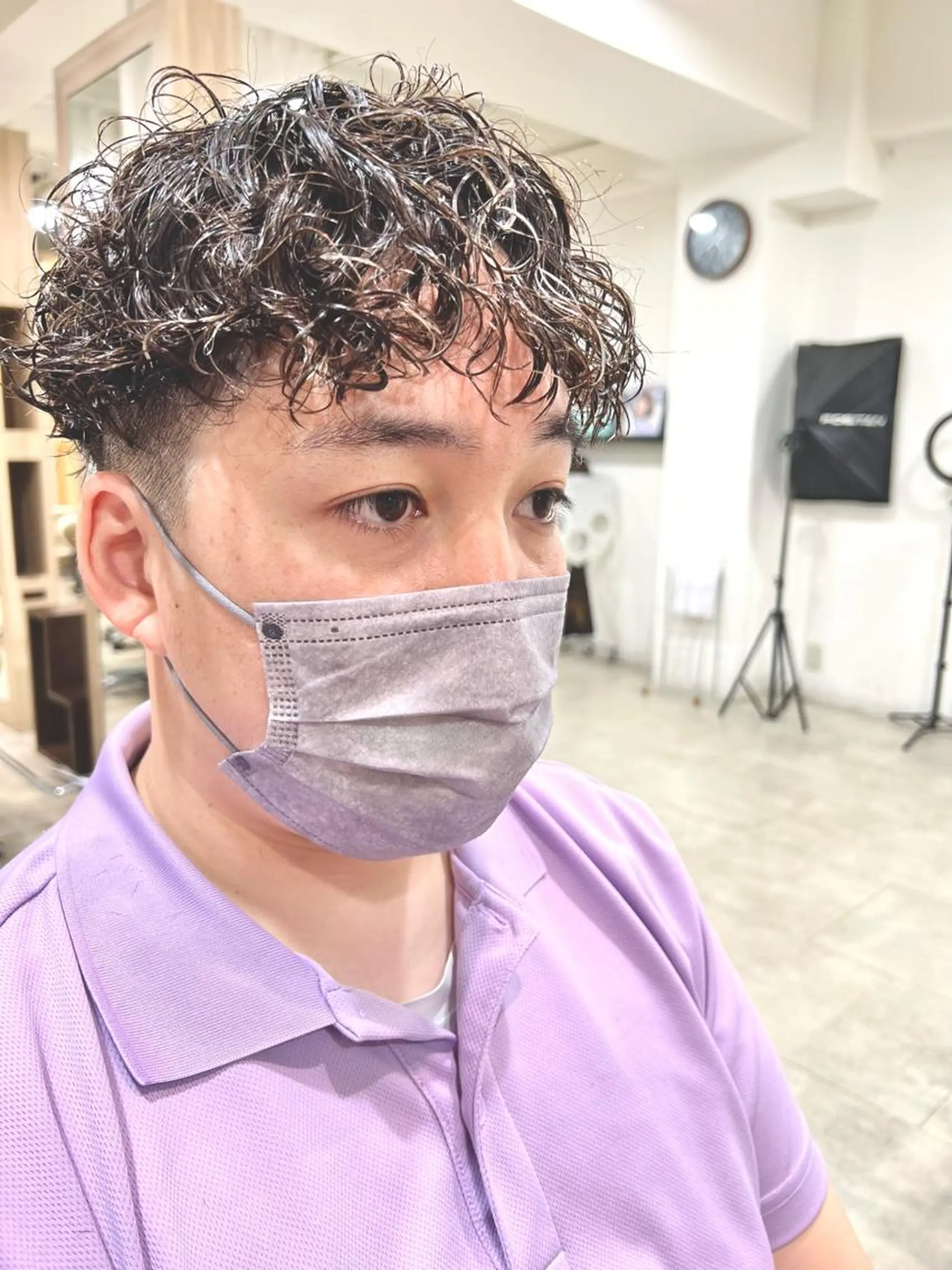 パーマ メンズ 心斎橋バレイヤージュ 小林勝貴のヘアスタイル