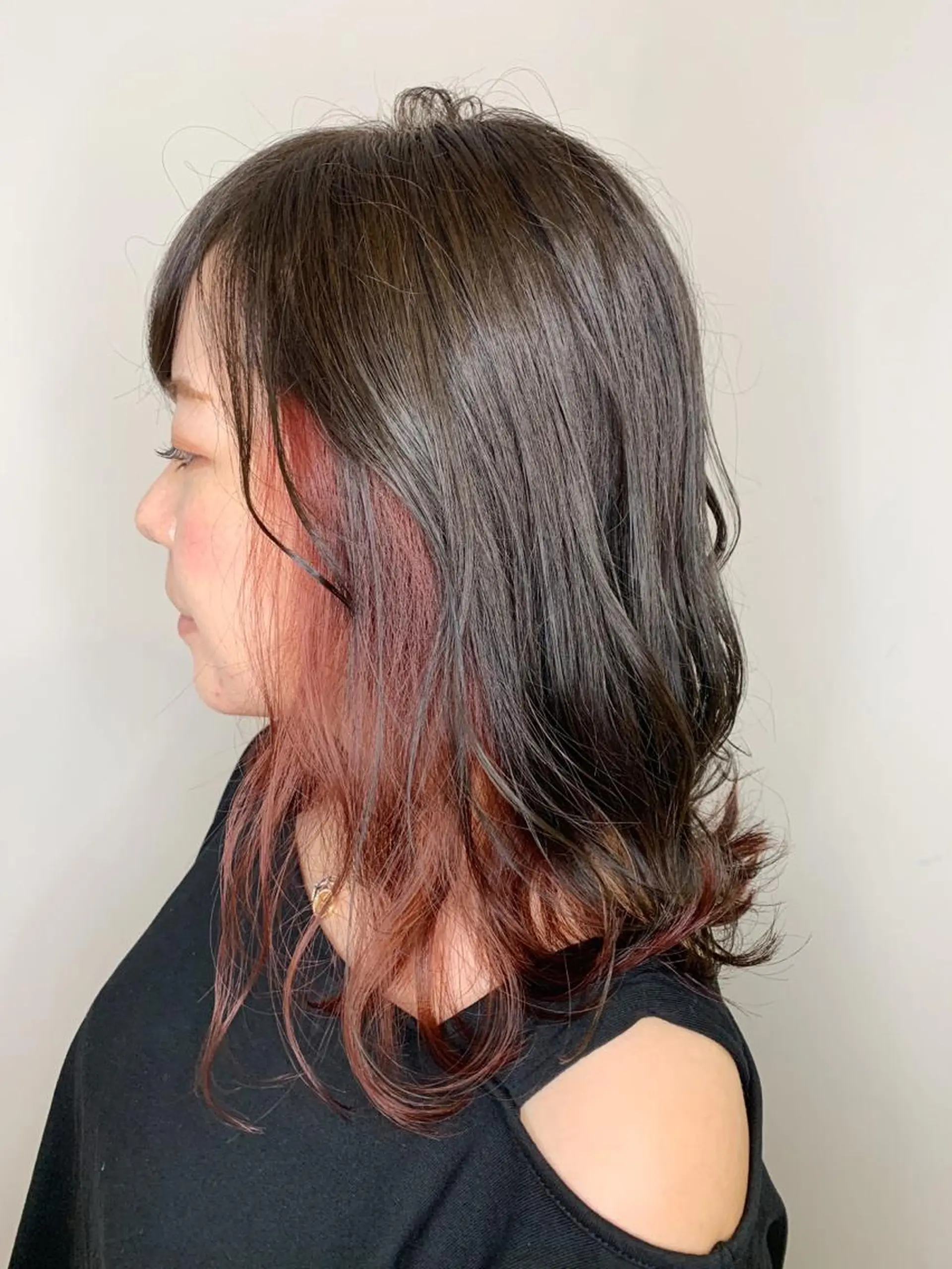 セミロング カラー ヘアカラー エクステ KAZUMAのヘアスタイル