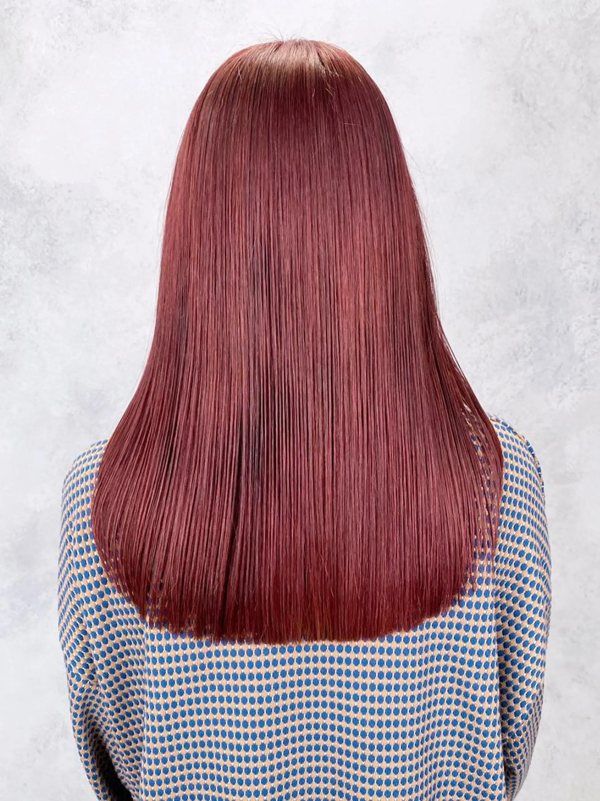 セミロング カラー レッドカラー カット ヘアカラー トリートメント ITbyALBUM 八王子店のヘアスタイル
