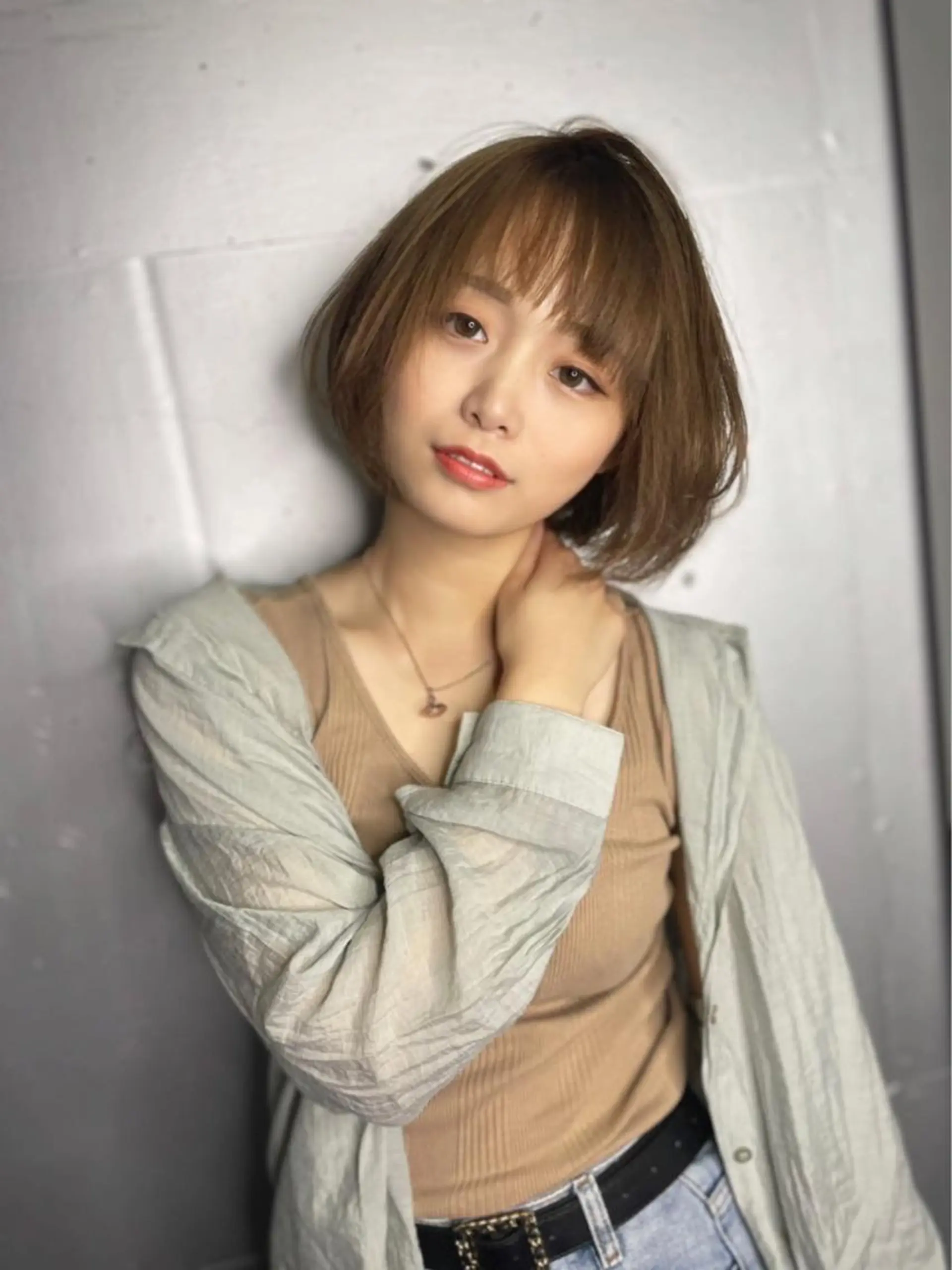 ショート カラー ボブ TMJ所属・バズる韓国ヘア 🇰🇷溝邊　拓麿のヘアスタイル