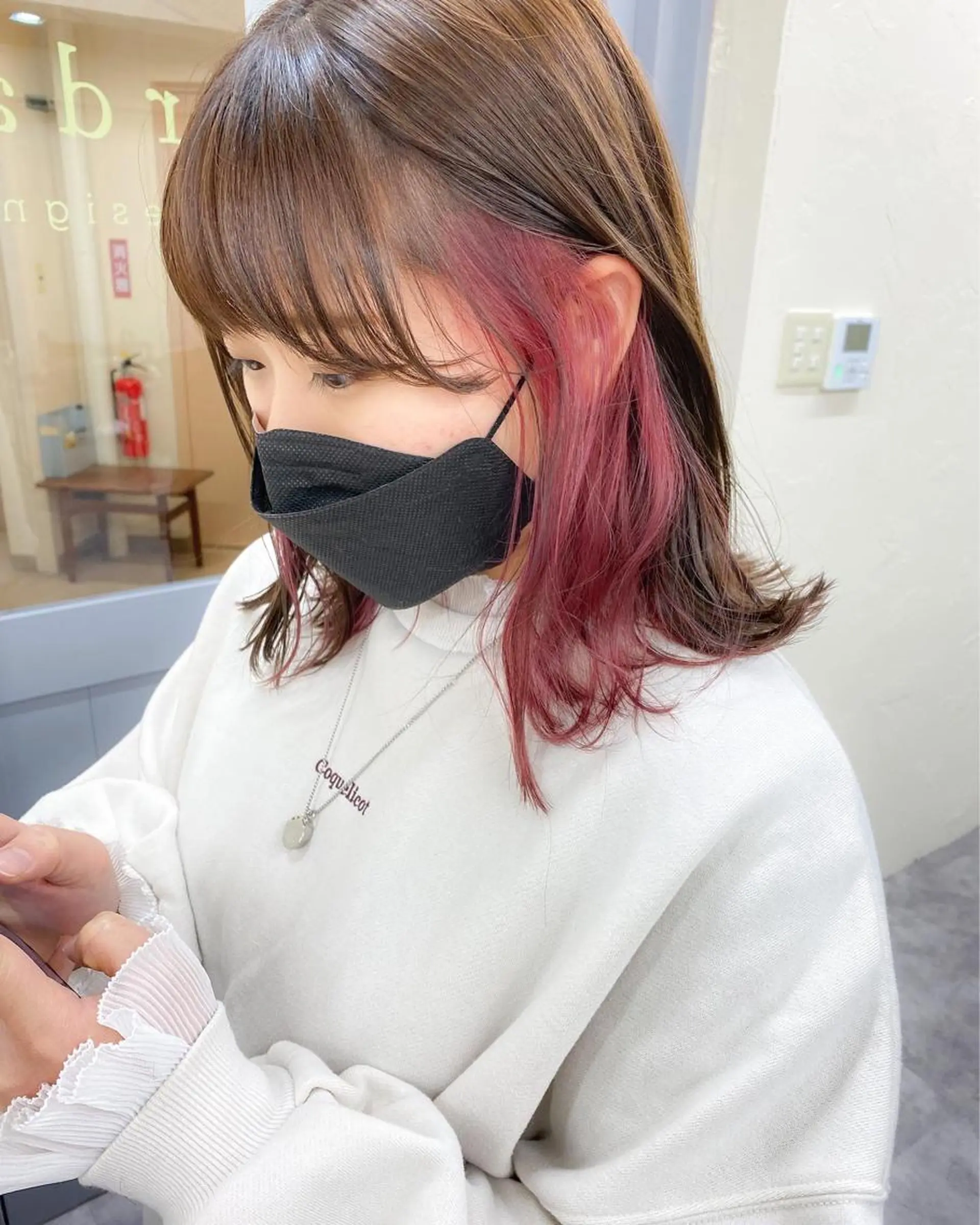ミディアム カラー ヘアカラー レイヤー暖色カラー 池袋Yamamotoのヘアスタイル