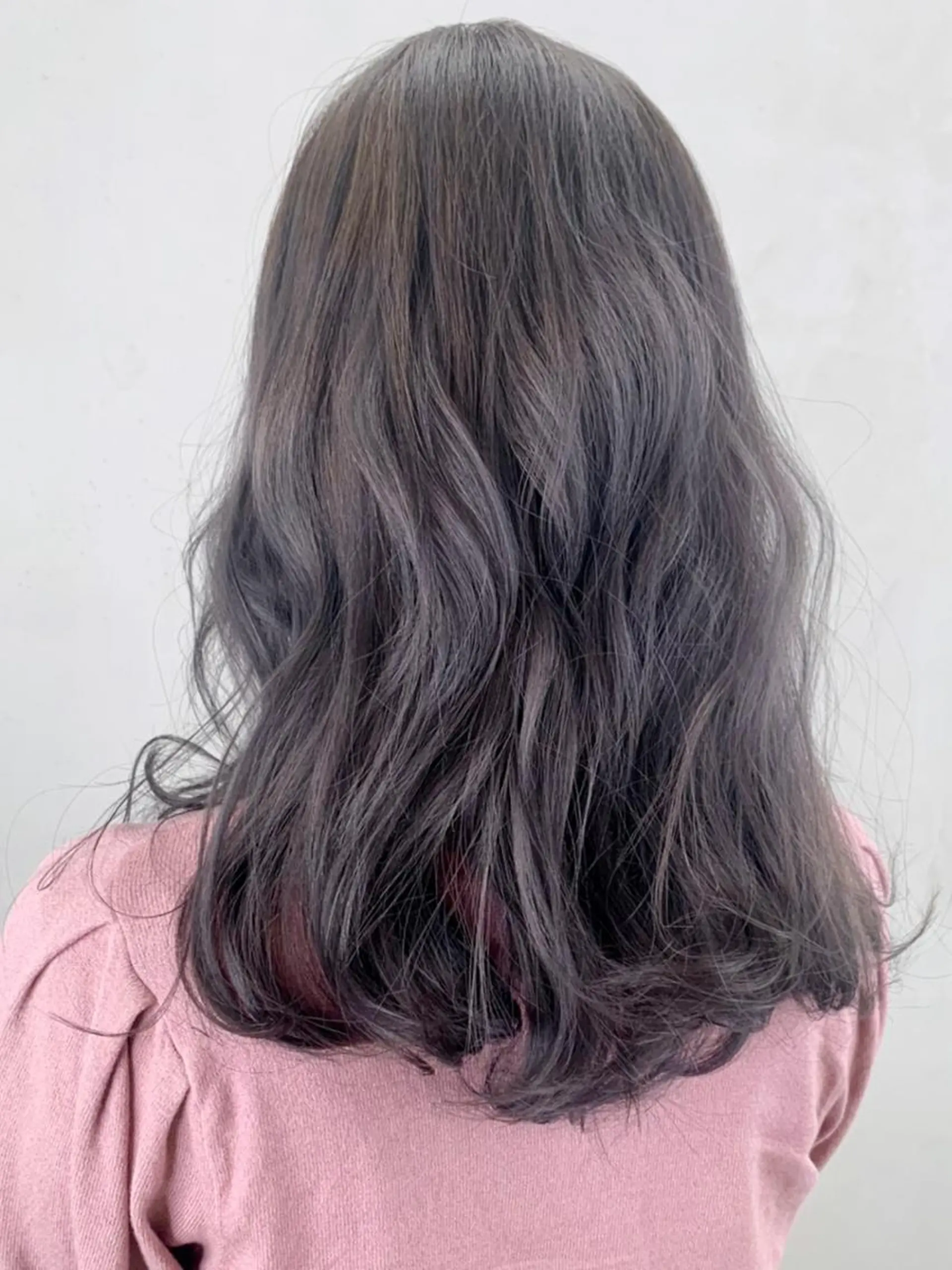 セミロング カラー パーマ ヘアアレンジ パープルカラー ITbyALBUM 中野店のヘアスタイル