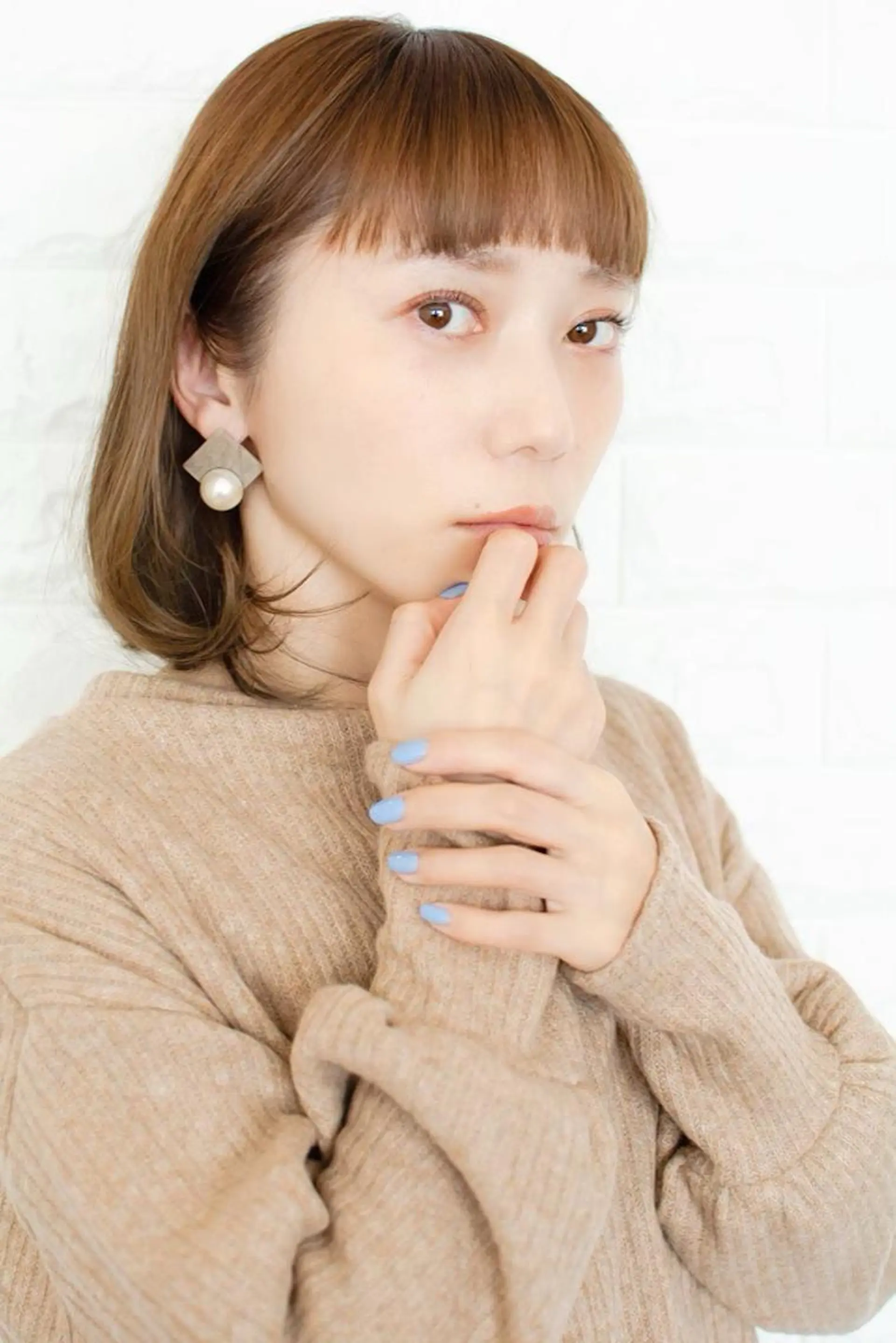 ショート カラー ショートボブ ベージュカラー ブルーカラー ブルージュ グレージュ 撮影モデル 斉藤 正敏のその他イメージ