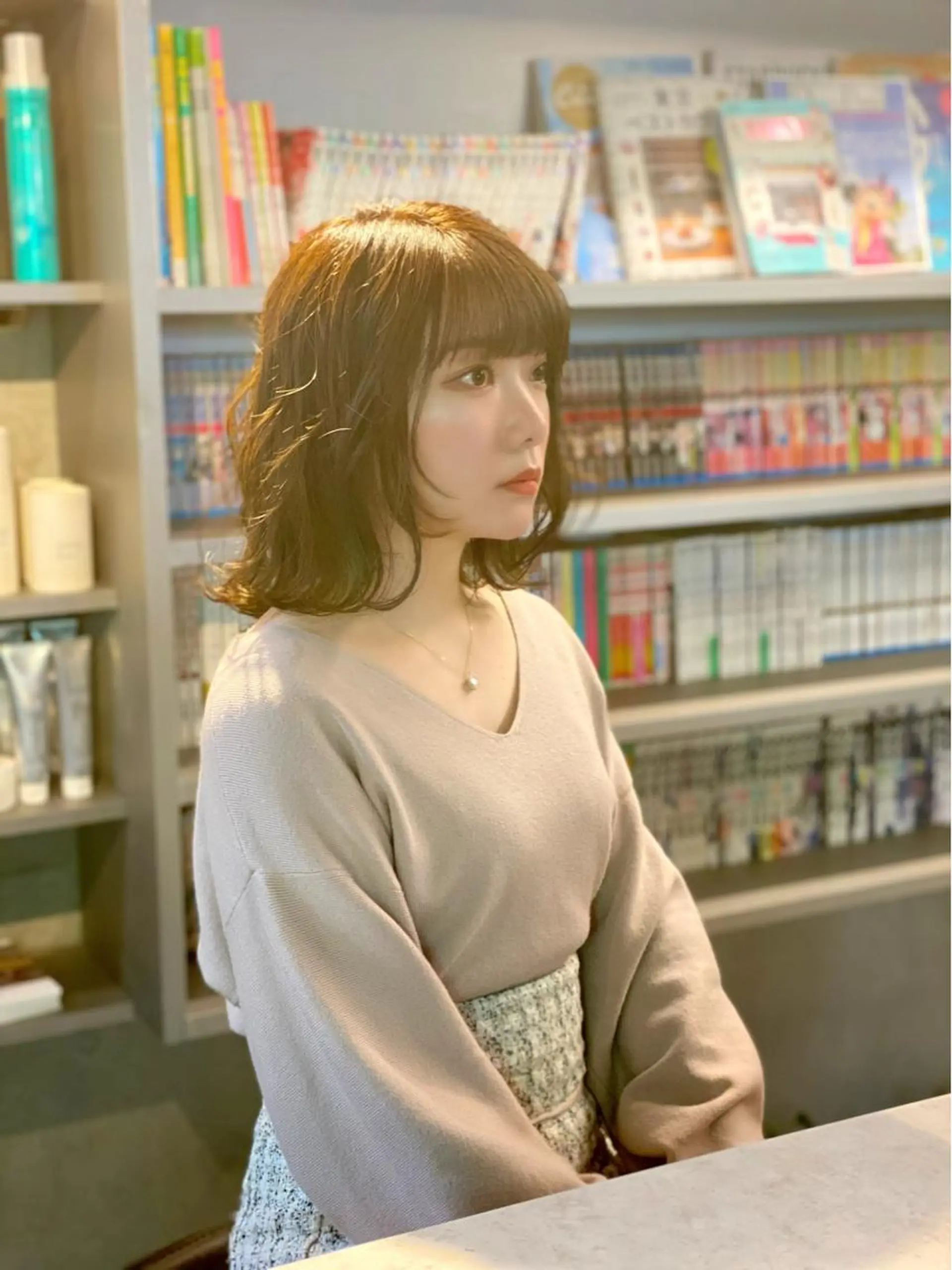 ミディアム ボブ 小顔カット アンリ【Henri】所属・原宿アンリ 山下卓也のヘアスタイル