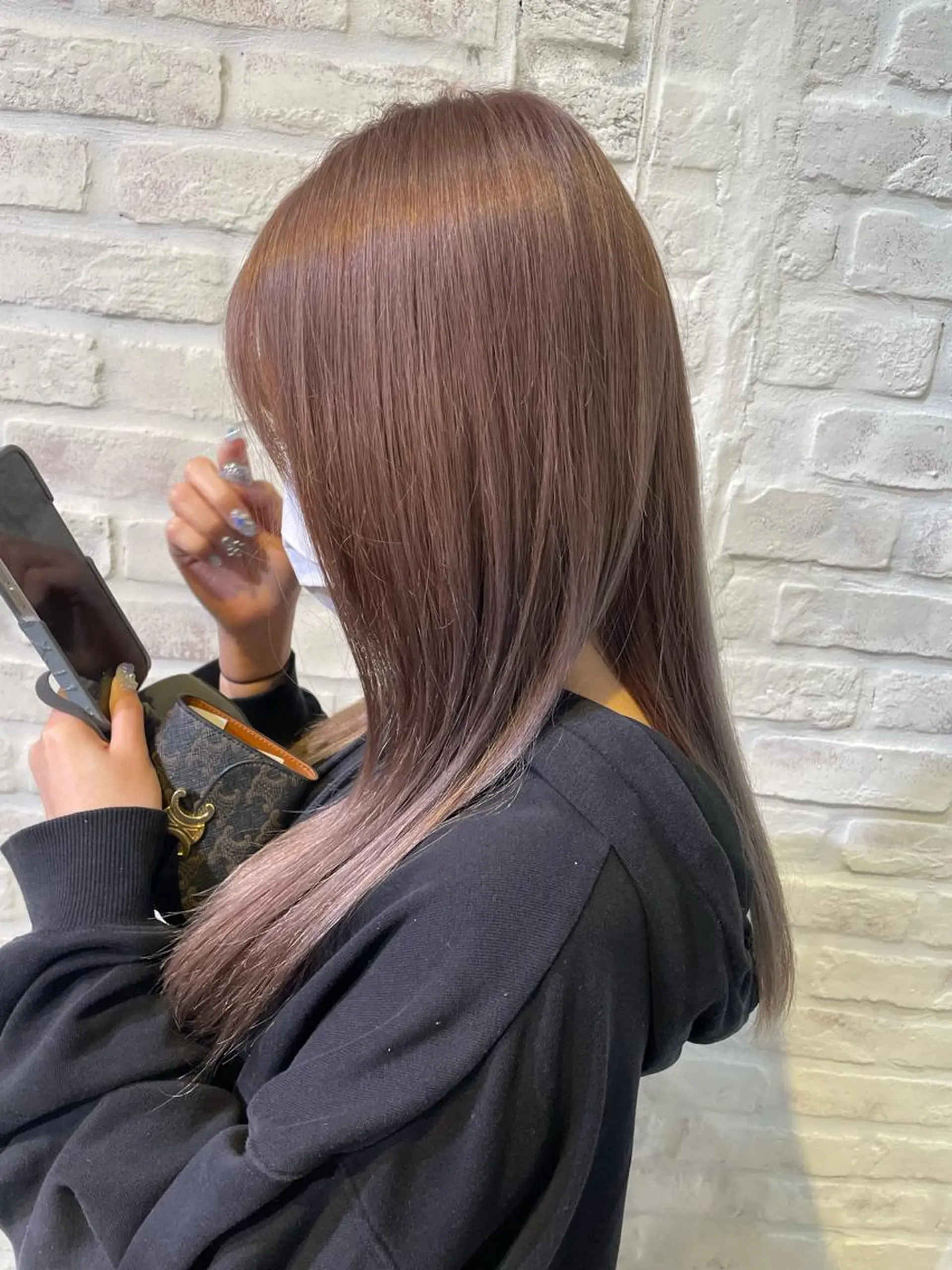 セミロング ヘアカラー テラダ ユウシンのヘアスタイル