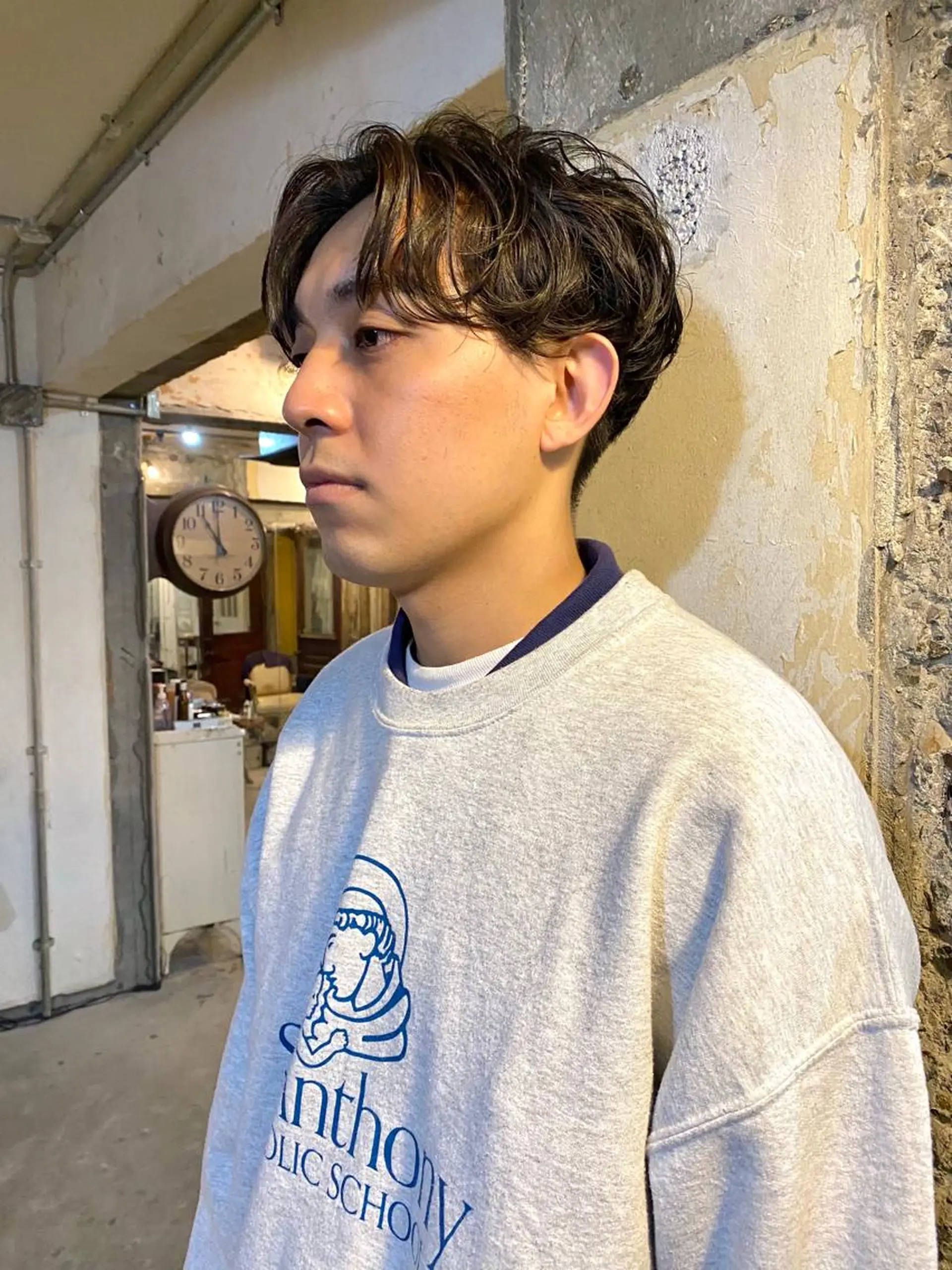 パーマ メンズ パーマ、髪質改善 カズマのヘアスタイル