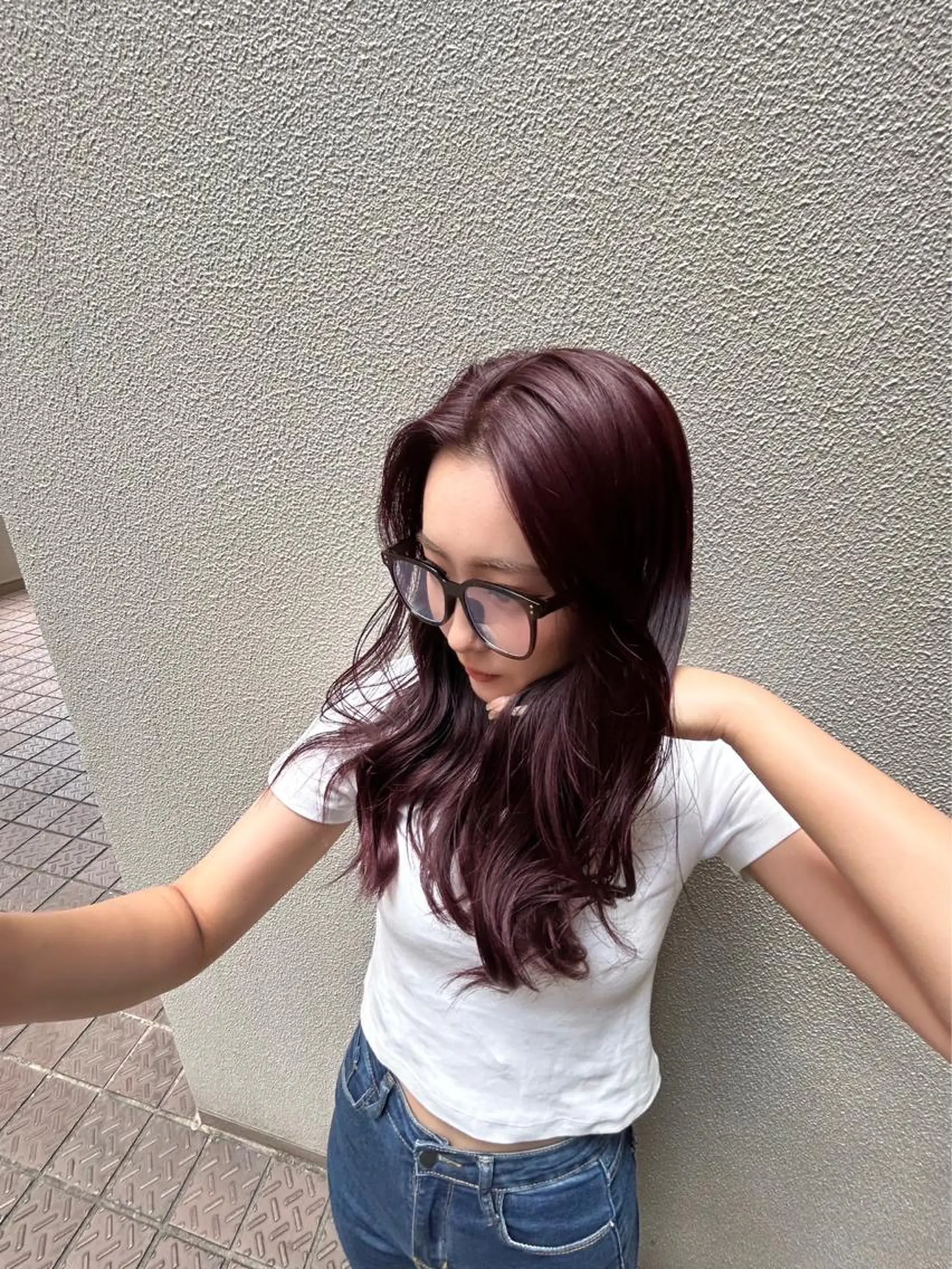 カラー レッドカラー ヘアカラー トリートメント 艶髪/韓国風🤍🖤 小林実央のヘアスタイル