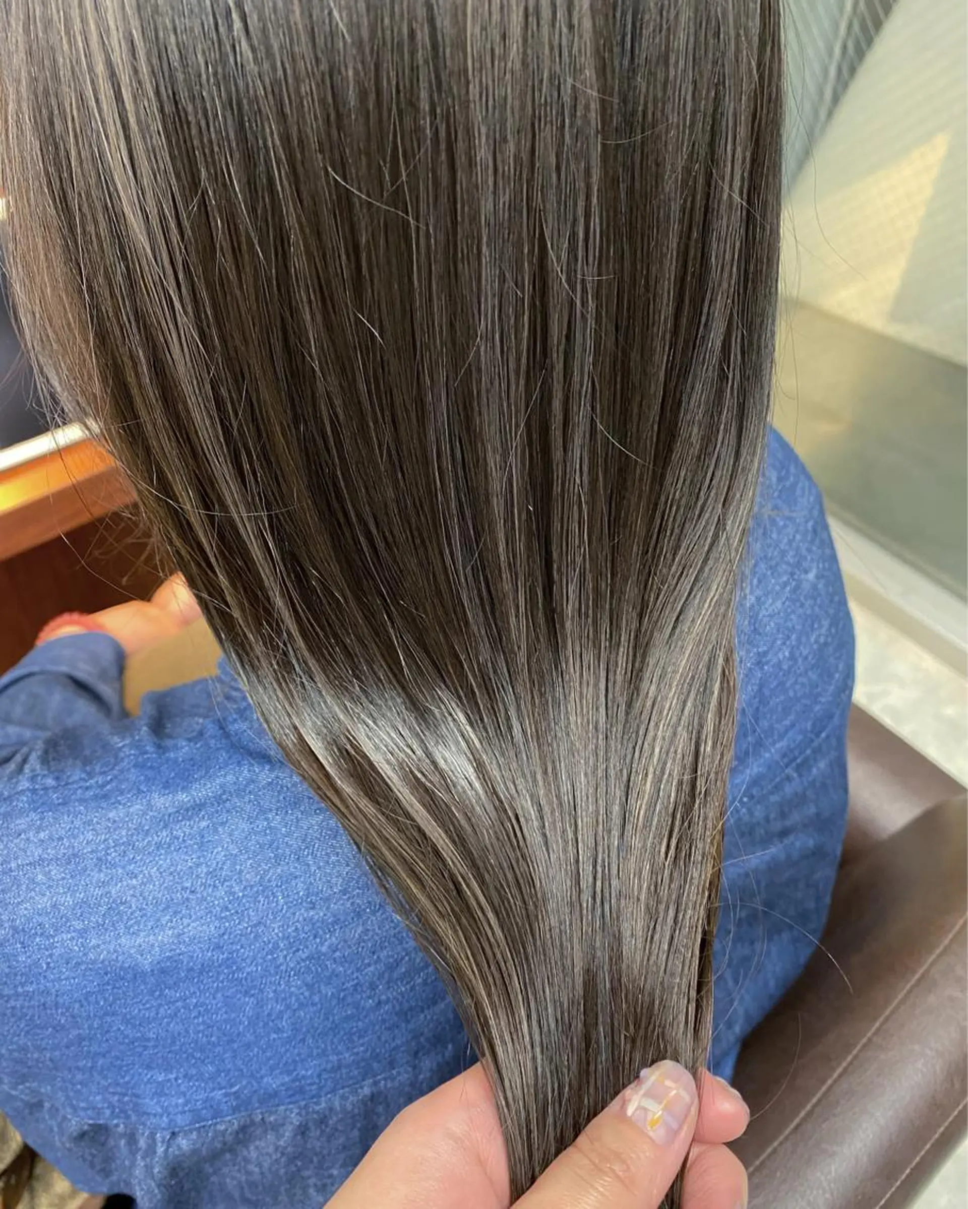 ロング カラー ハイライトカラー ハイライト 後藤紗英/髪質改善 /オリーブベージュのヘアスタイル