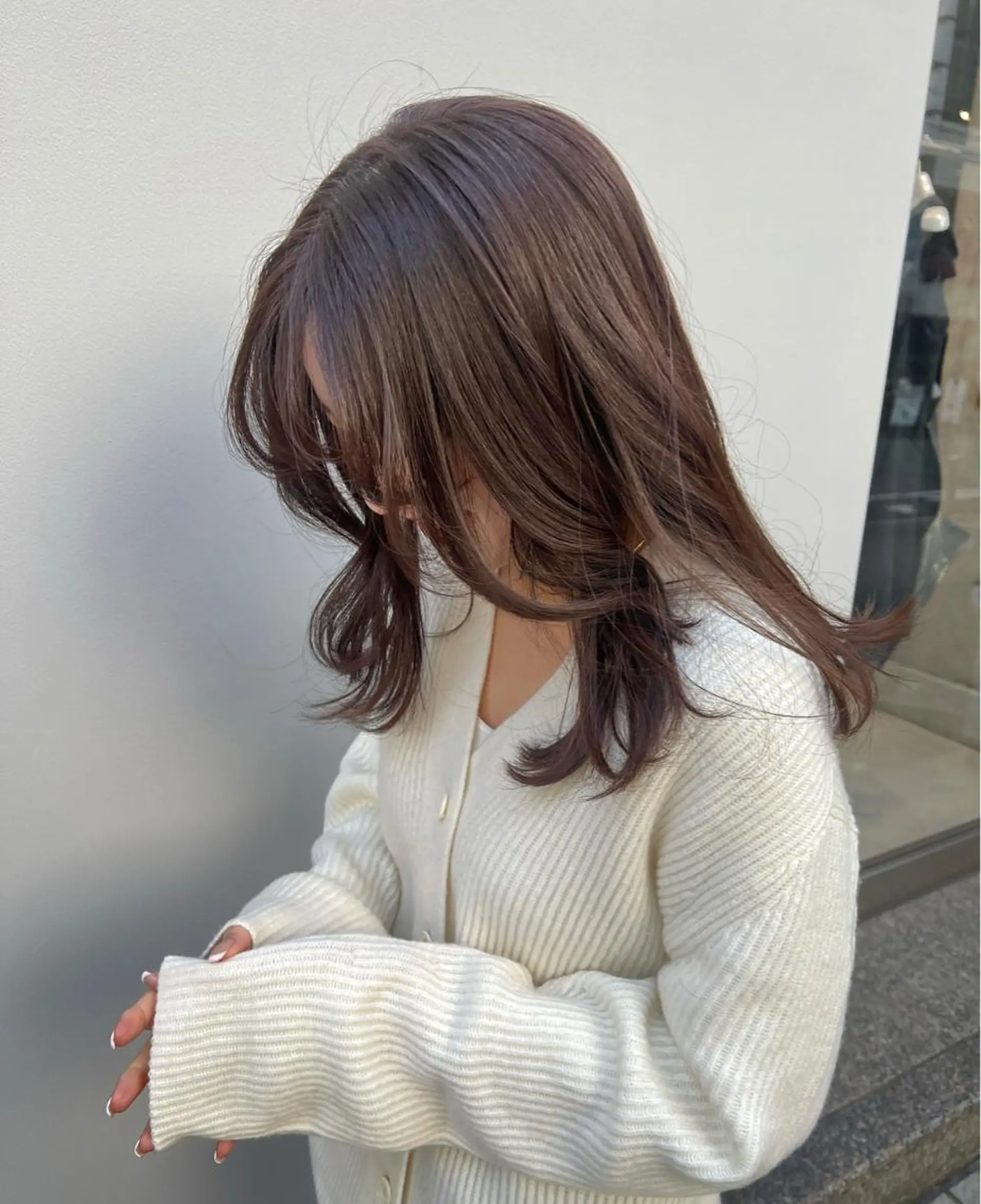 ロング カラー ブラウンカラー チョコレートブラウン カット ヘアカラー トリートメント トレンドと似合わせ/ マンツーマン/西上楓のヘアスタイル