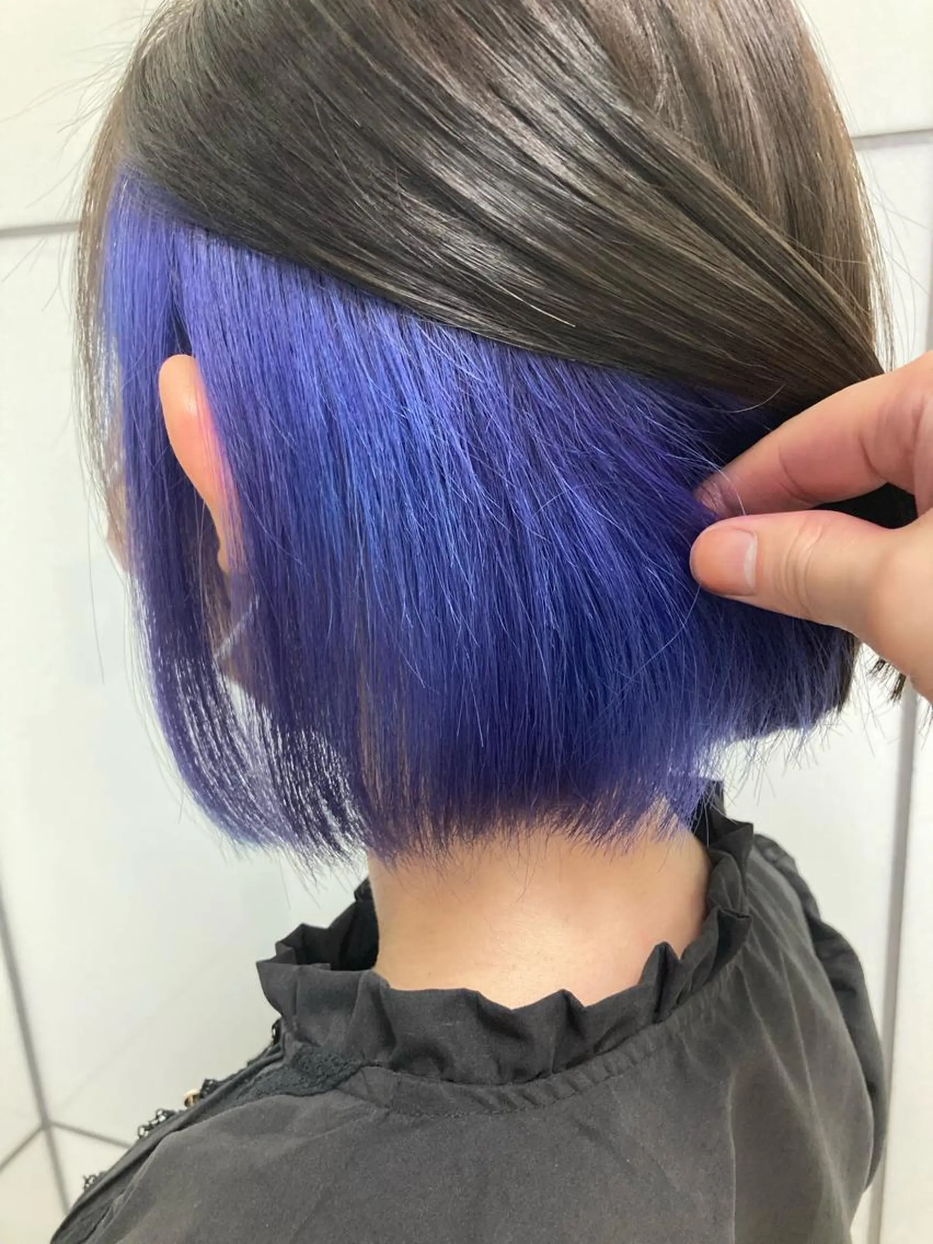 ショート カラー ブルーカラー ブルーラベンダー インナーカラー ラベンダーカラー ヘアカラー トリートメント 髪質改善/痛ませ ないカラー/西村航大のヘアスタイル