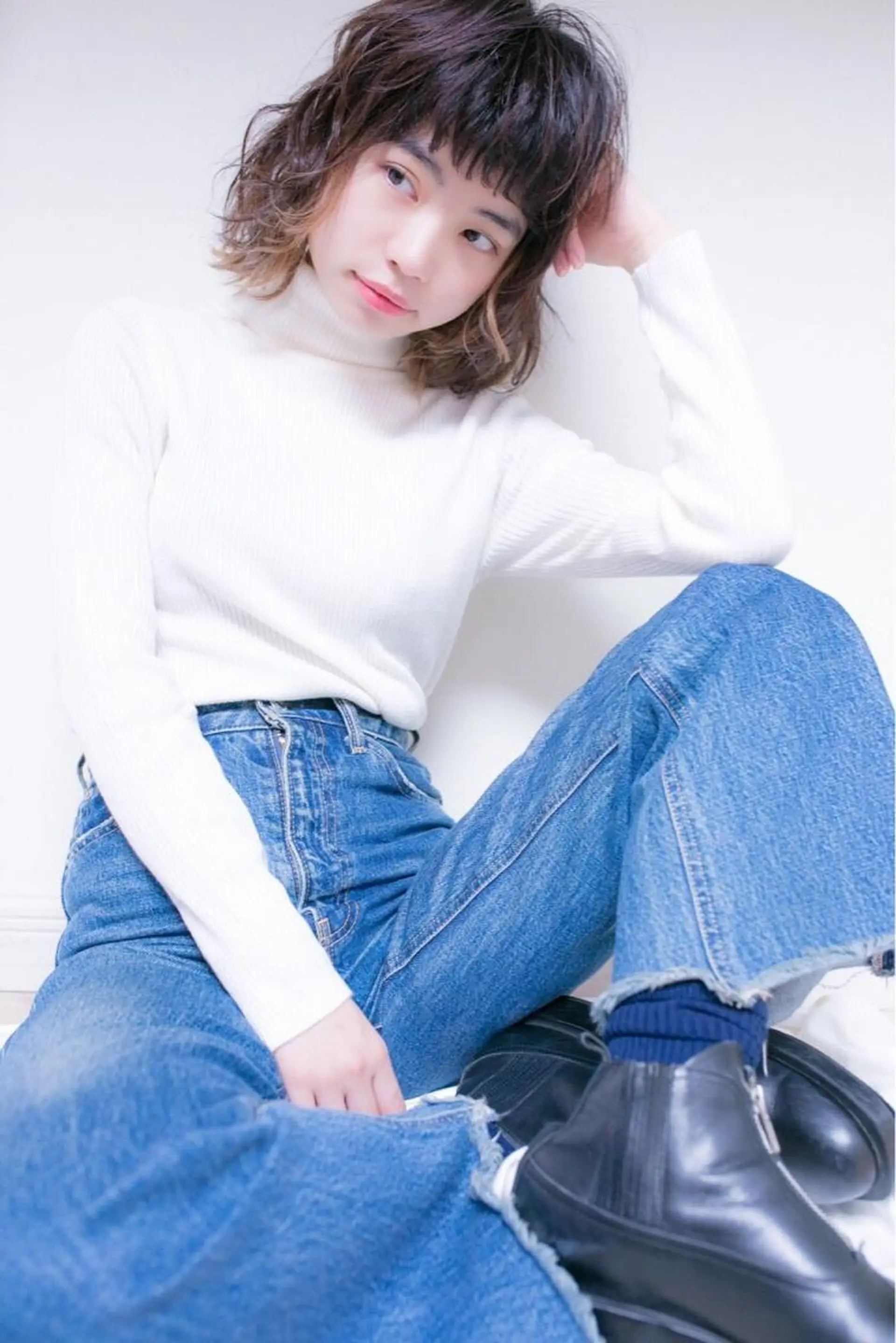 ミディアム カラー パーマ 店長【槌矢圭悟】 ボブ/レイヤーのヘアスタイル