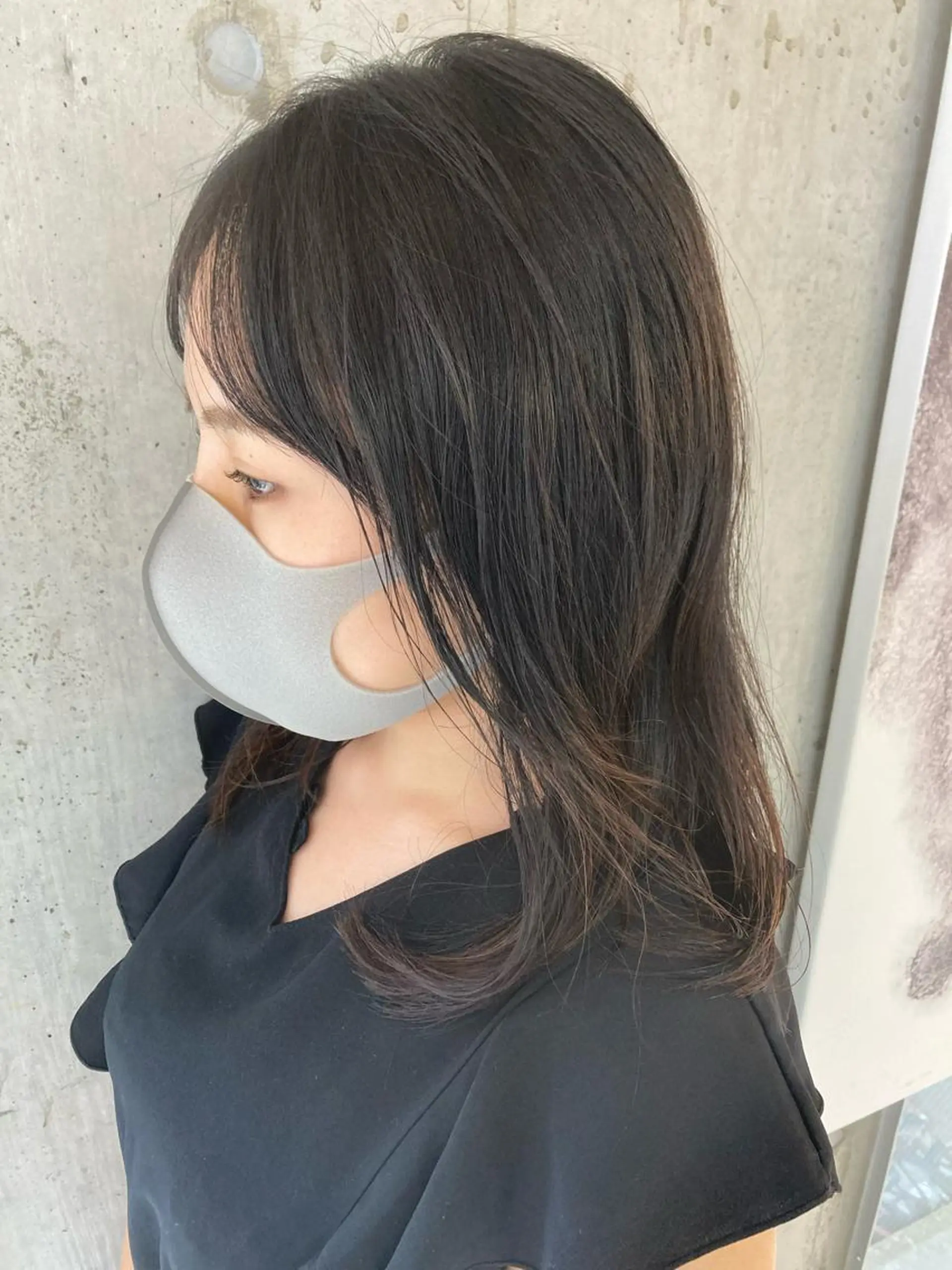 セミロング パーマ セミロングパーマ 園田あずさ/髪質改善 /透明感カラーのヘアスタイル