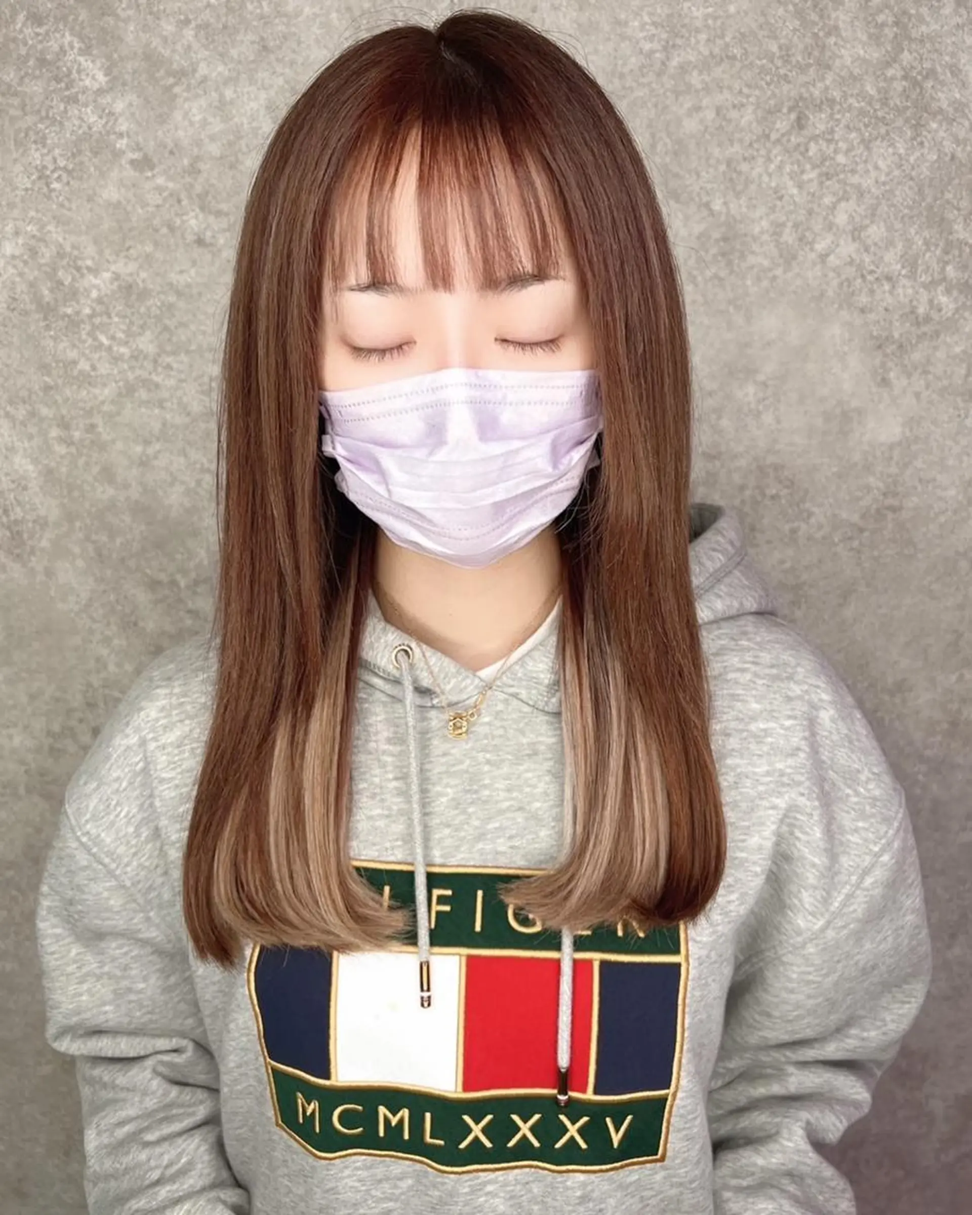 ロング カラー 編み込みエクステ シールエクステ ベージュカラー ブラウンカラー イヤリングカラー UNDER vr 【アンダーバー】のヘアスタイル