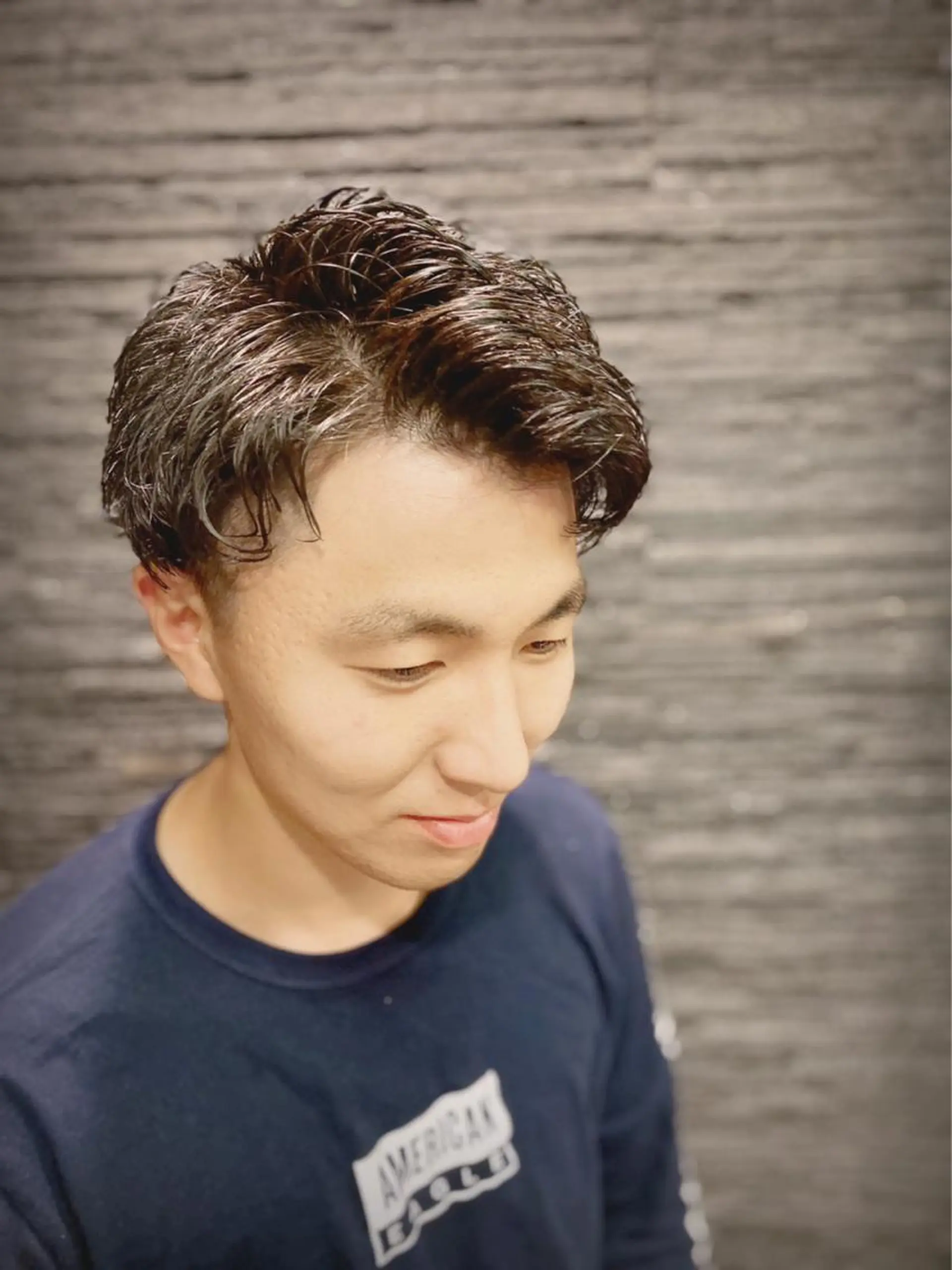 ショート パーマ メンズ 山田 哲平のヘアスタイル