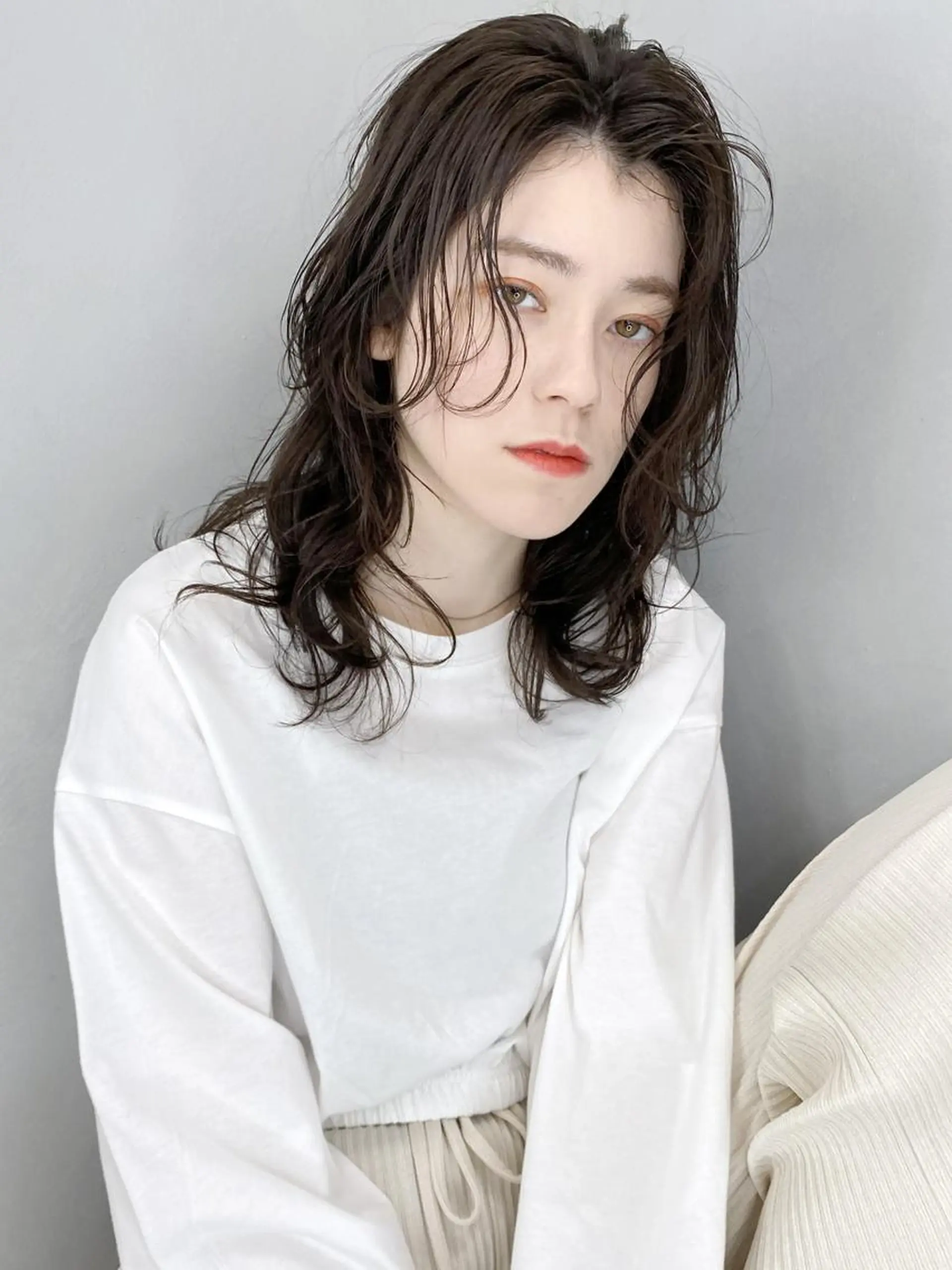 ミディアム カラー パーマ ヘアアレンジ ITbyALBUM 浦和店のヘアスタイル