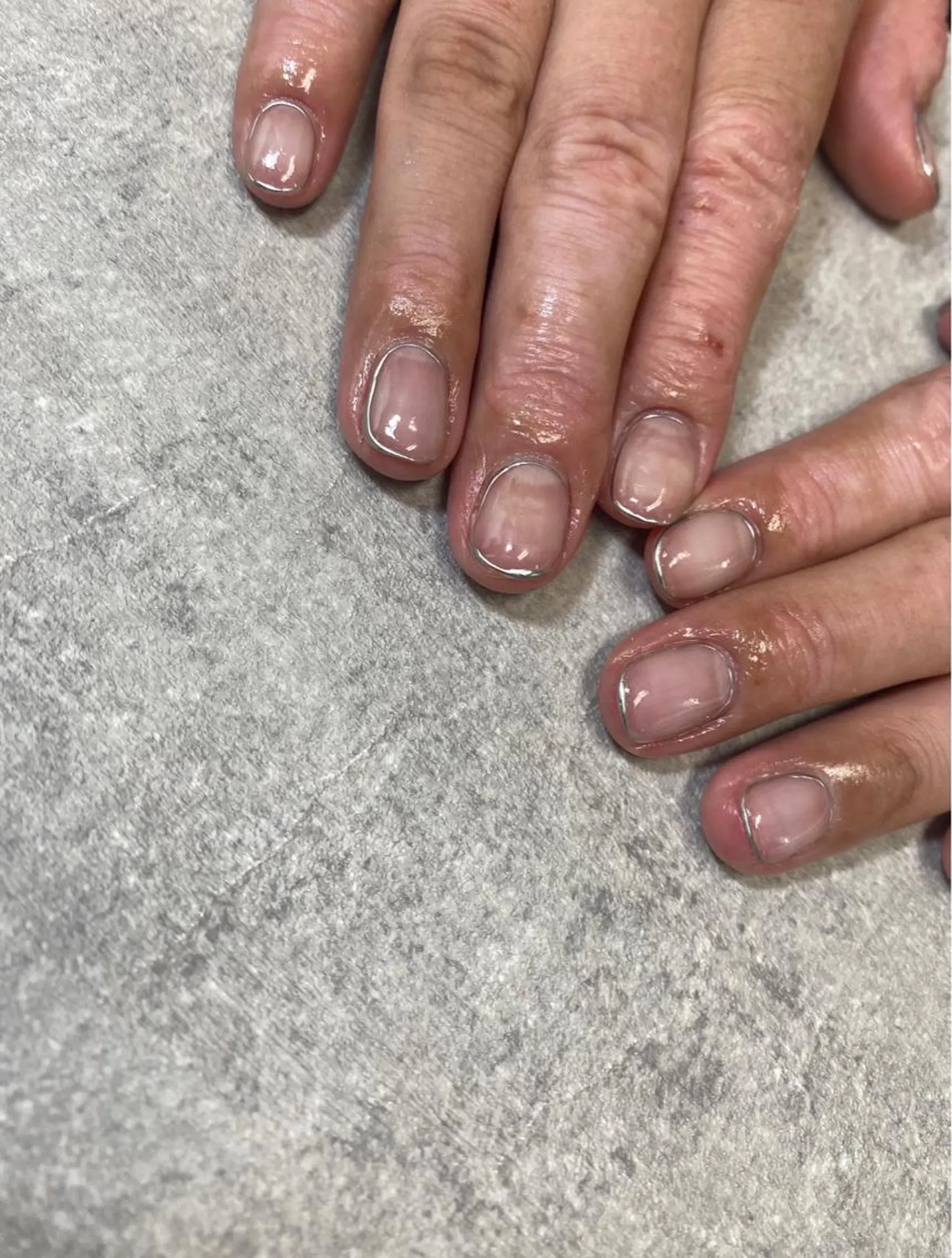 ネイル アートネイル クリアネイル フレンチネイル ジェルネイル ガラスフレンチ FASTNAIL PLUS 新宿店のネイルデザイン