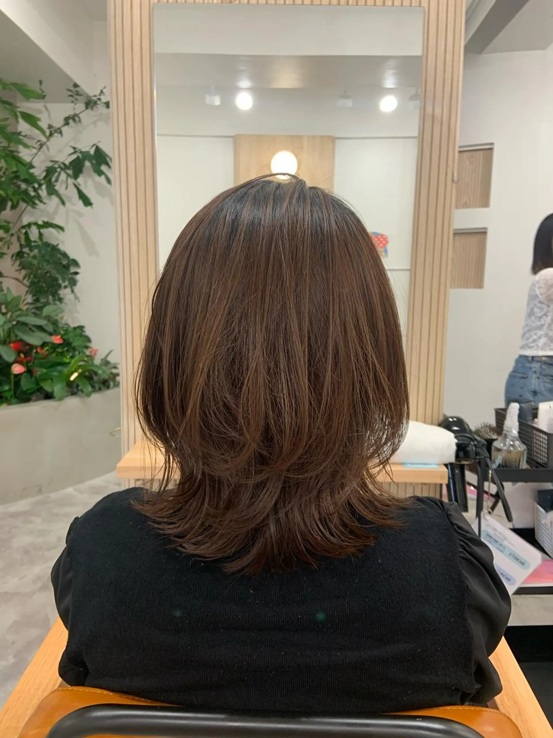 ミディアム レイヤーカット 顔まわりカット/ボブ /🧁とーこ🧁のヘアスタイル