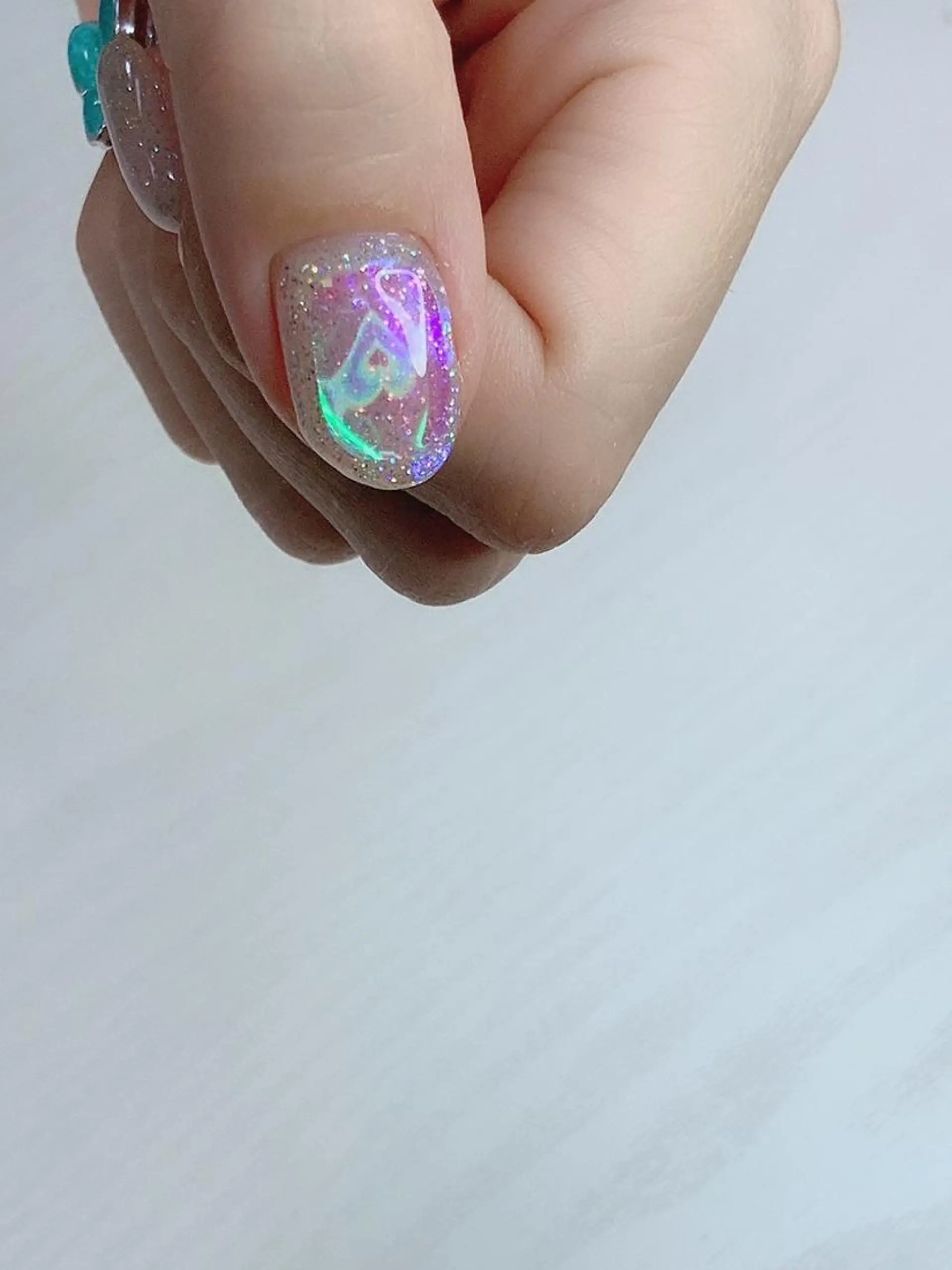 ネイル ハート 氷ネイル・うるうるネイル   MAKInailのネイルデザイン