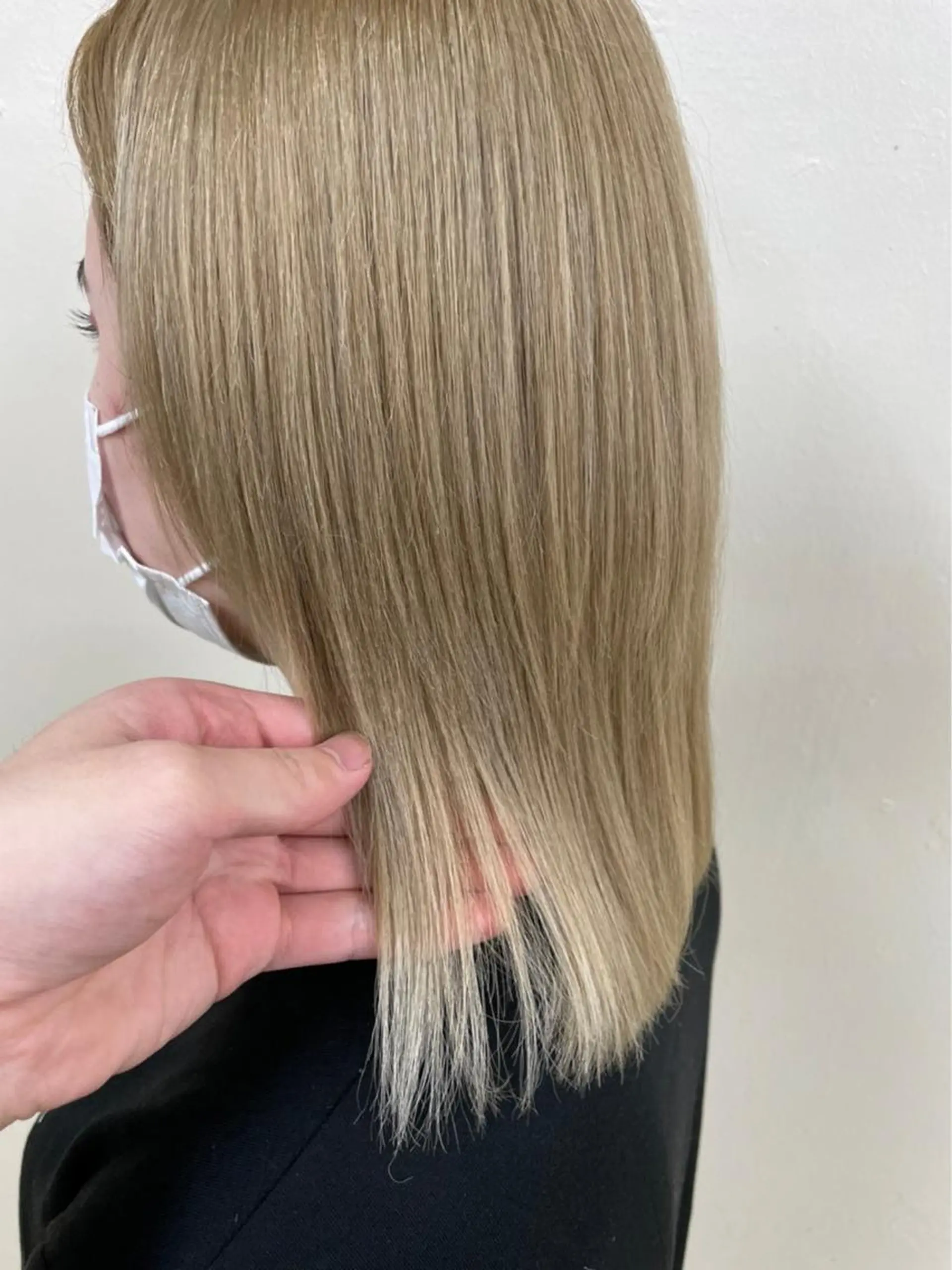 ミディアム カラー ヘアアレンジ 💕ブリーチカラー☁ 髪質改善💖サワのヘアスタイル